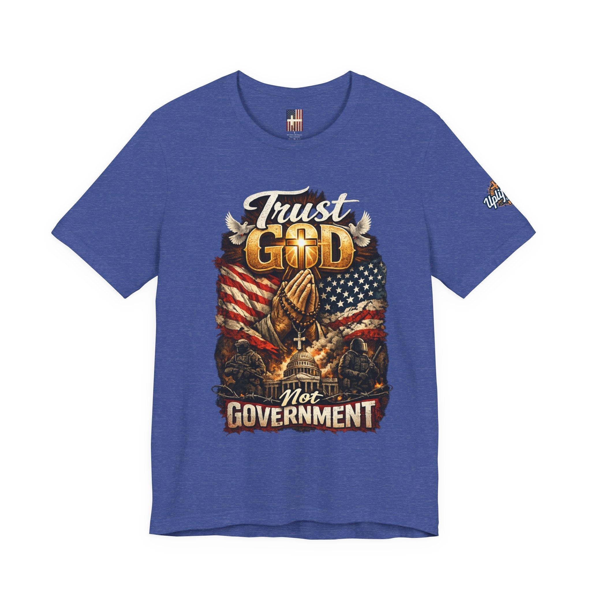 Trust God Not Government T-Shirt — Vintage Patriotic Christian Tee Printify