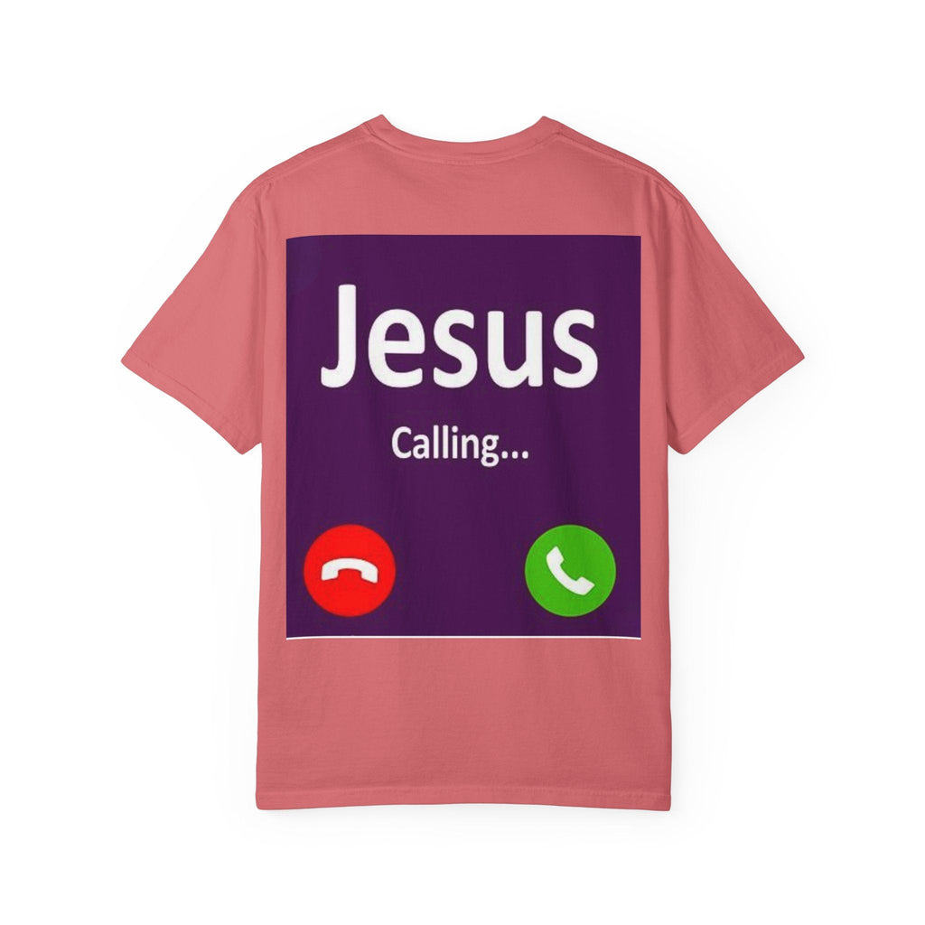 Jesus Calling T-shirt, – Funny Cell Phone Screen Christian T-shirt, for Divine Connection & Faith Humor Printify