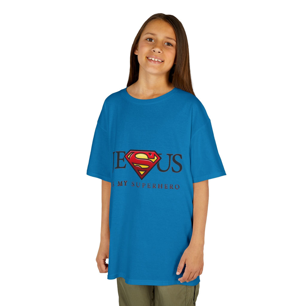 Jesus Is My Superhero T-Shirt — Faith-Based Superman-Inspired Tee Printify