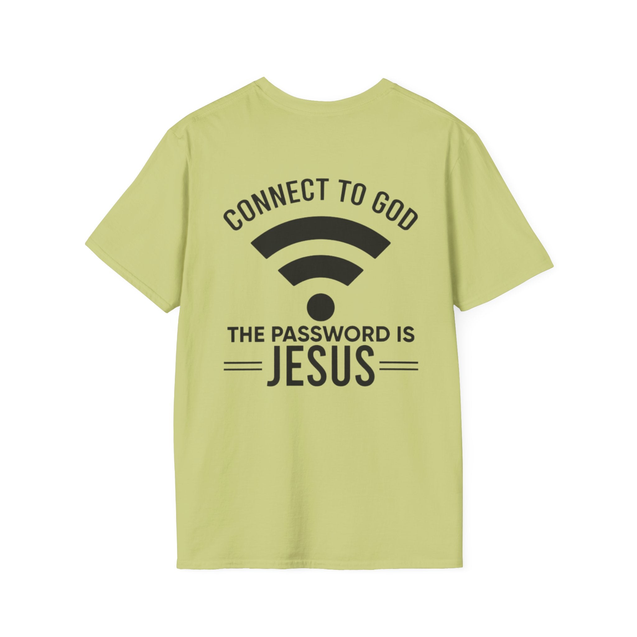 Connect to God T-shirt - WIFI Password is Jesus - Funny Christian Faith T-shirt Printify
