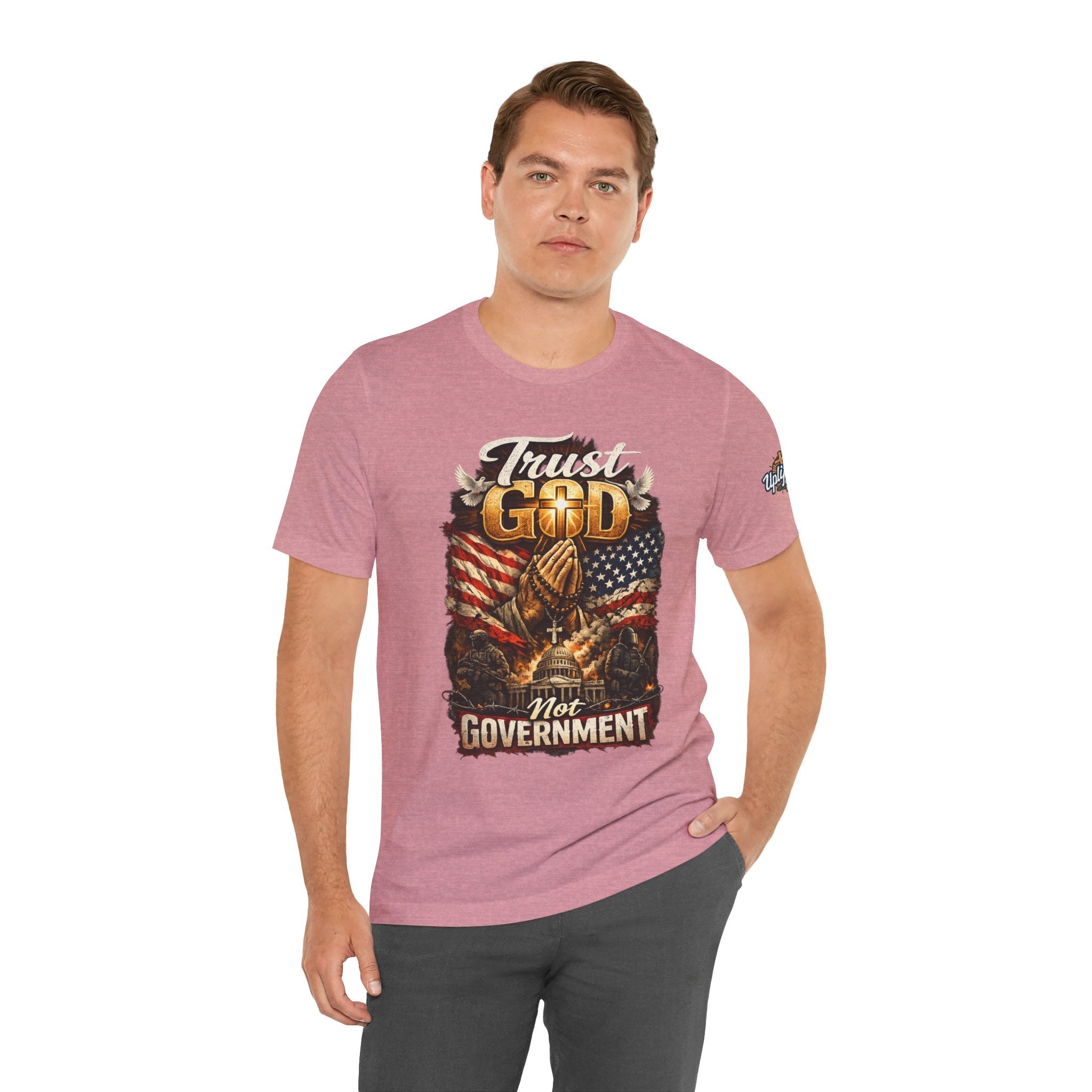 Trust God Not Government T-Shirt — Vintage Patriotic Christian Tee Printify
