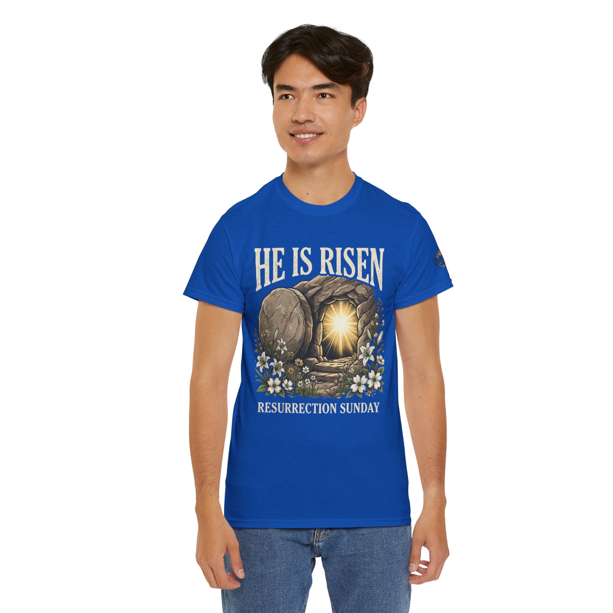 He Is Risen T-Shirt — Jesus Christ Resurrection Easter Tee Printify