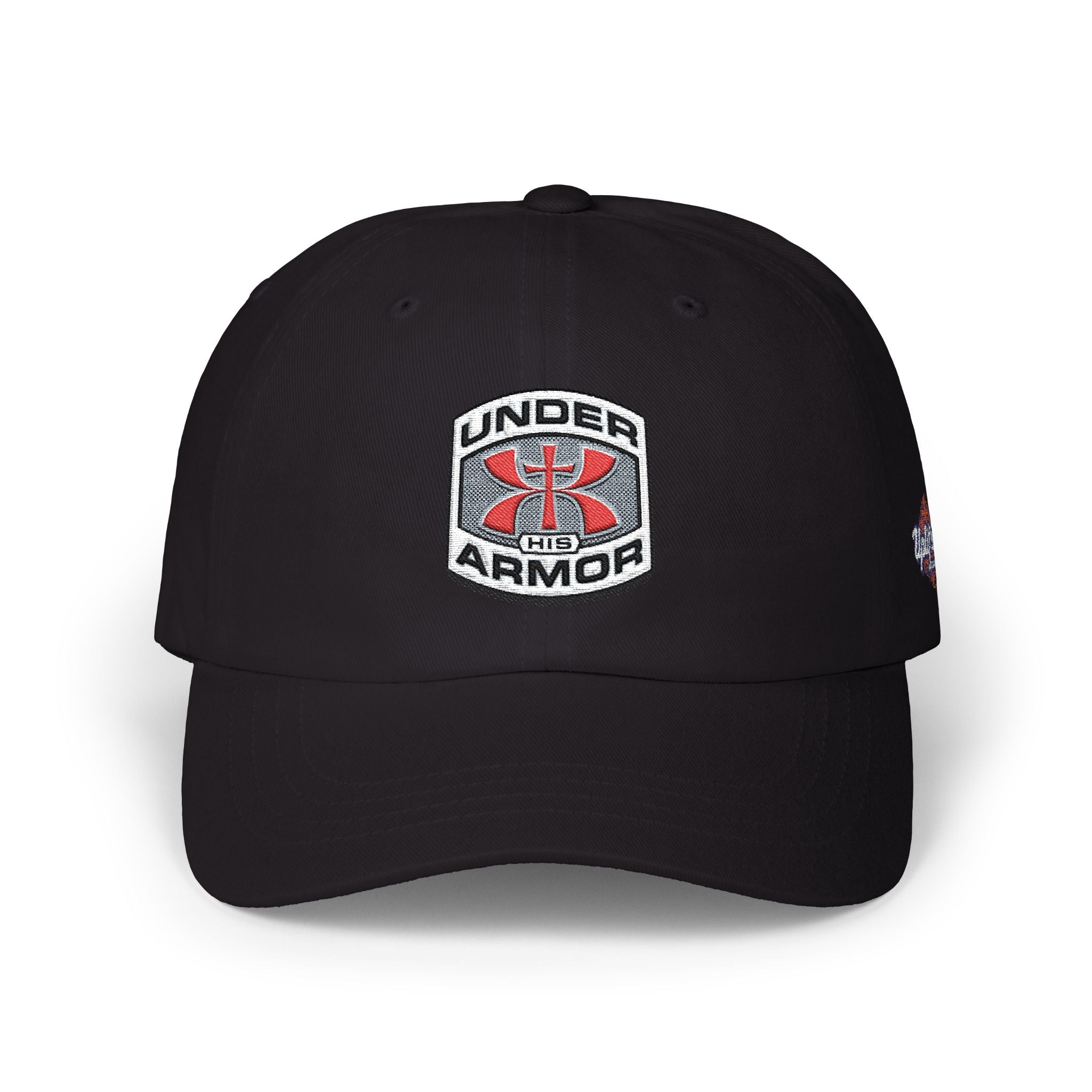 Under Armor Classic Dad Cap - Embroidered White Baseball Hat Printify