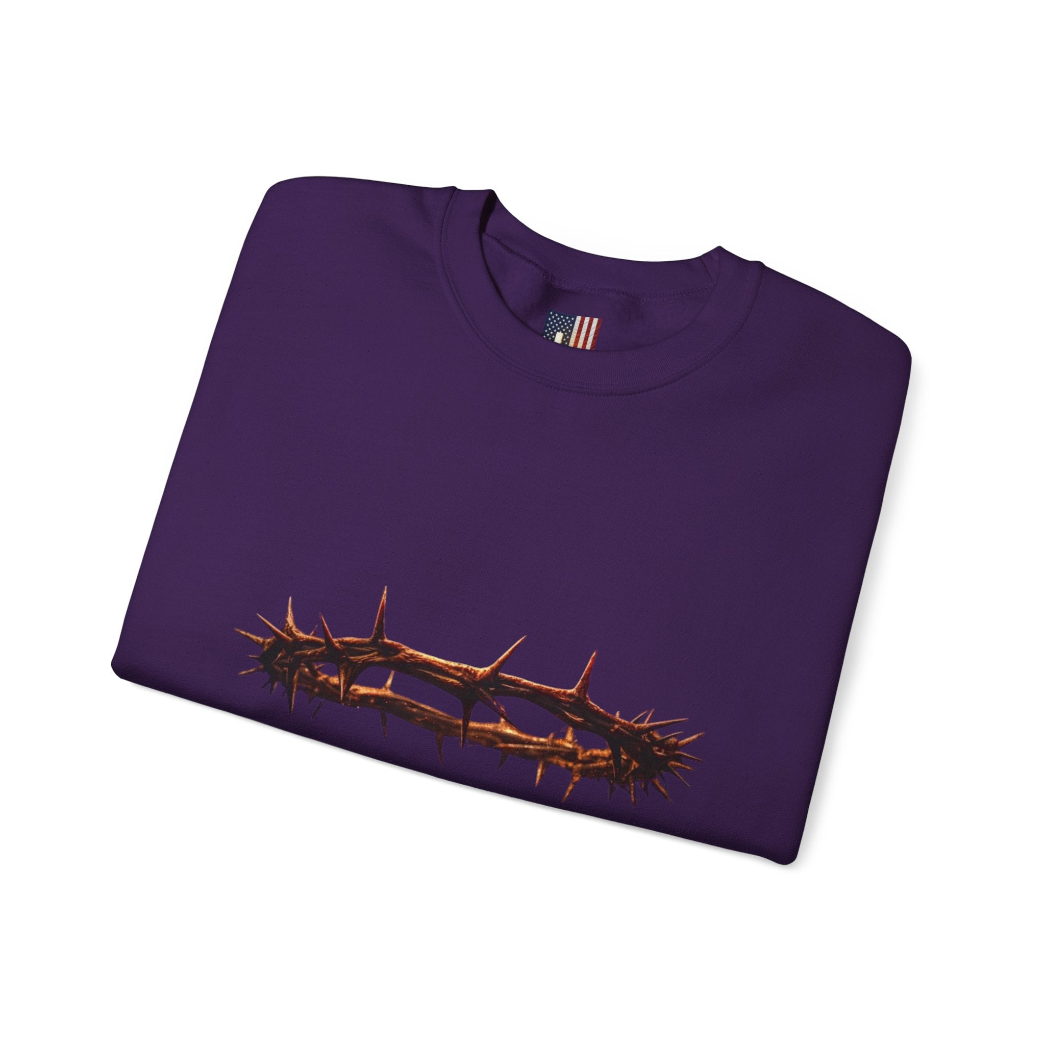 It Is Finished Crown of Thorns Sweatshirt — Christian John 19:30 Faith Sweatshirt Printify
