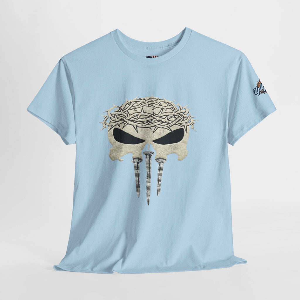 Christian Skull T-shirt - Crown of Thorns & Nails - Warrior Faith T-shirt Printify