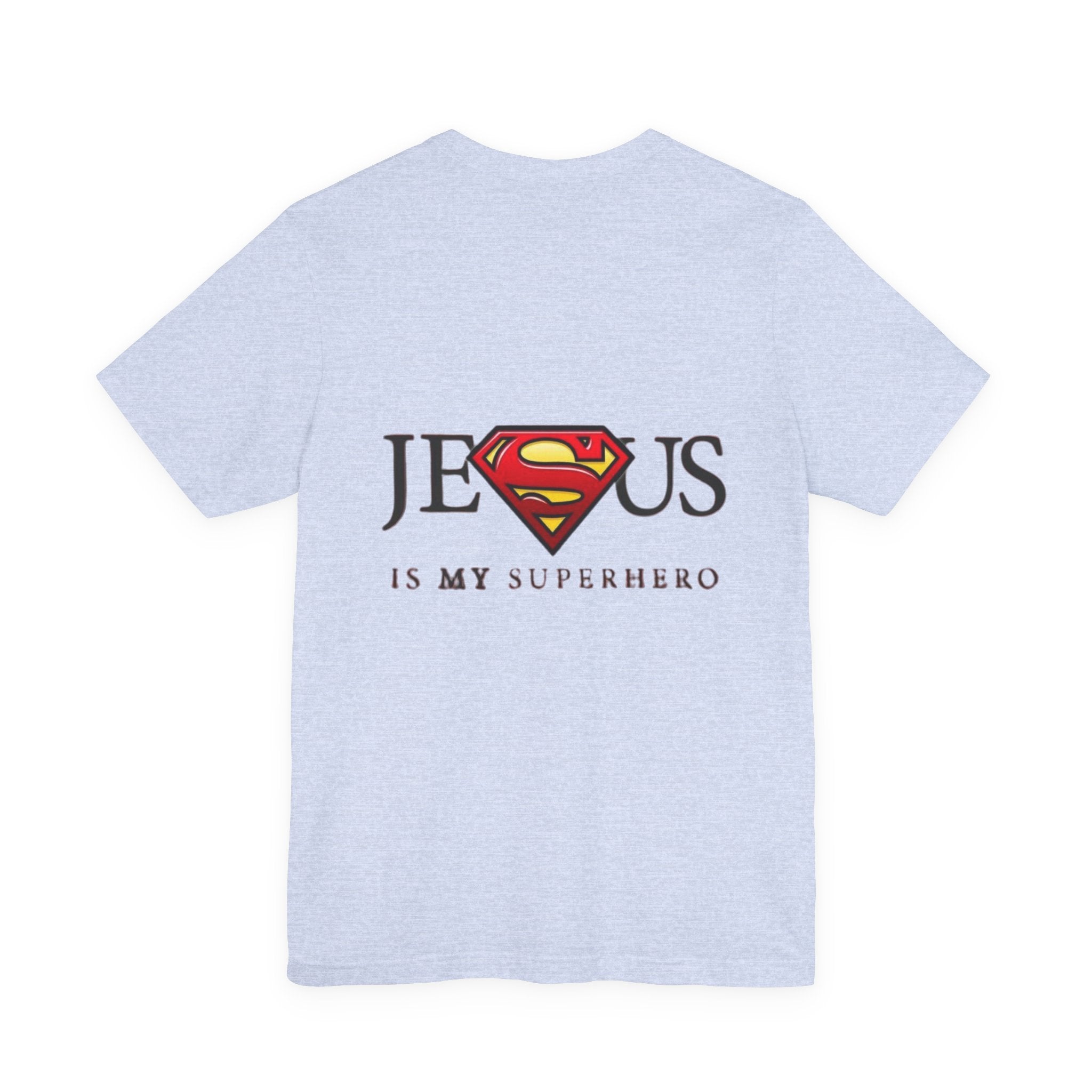 Jesus Is My Superhero T-Shirt — Faith-Based Superman-Inspired Tee Printify