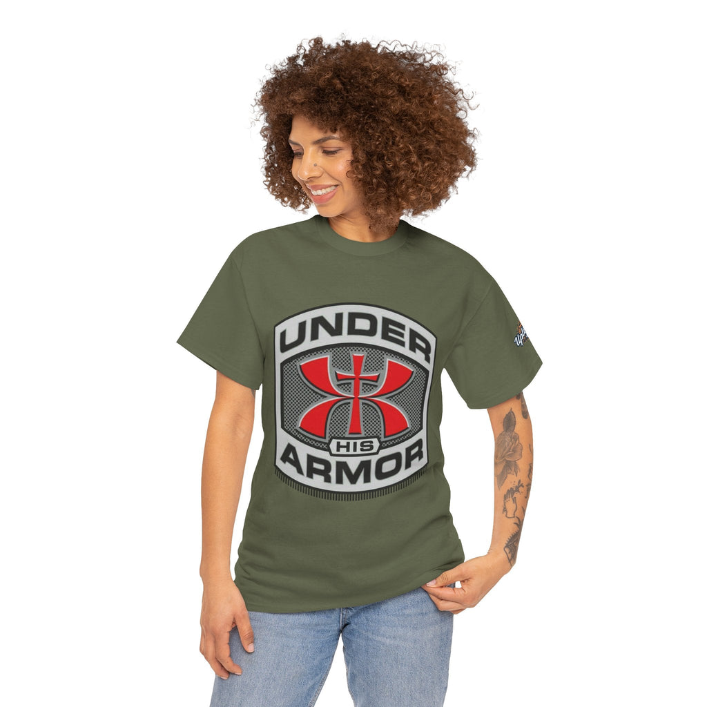 Under HIS Armor Christian T-Shirt — Faith-Inspired Under Armour Style Printify