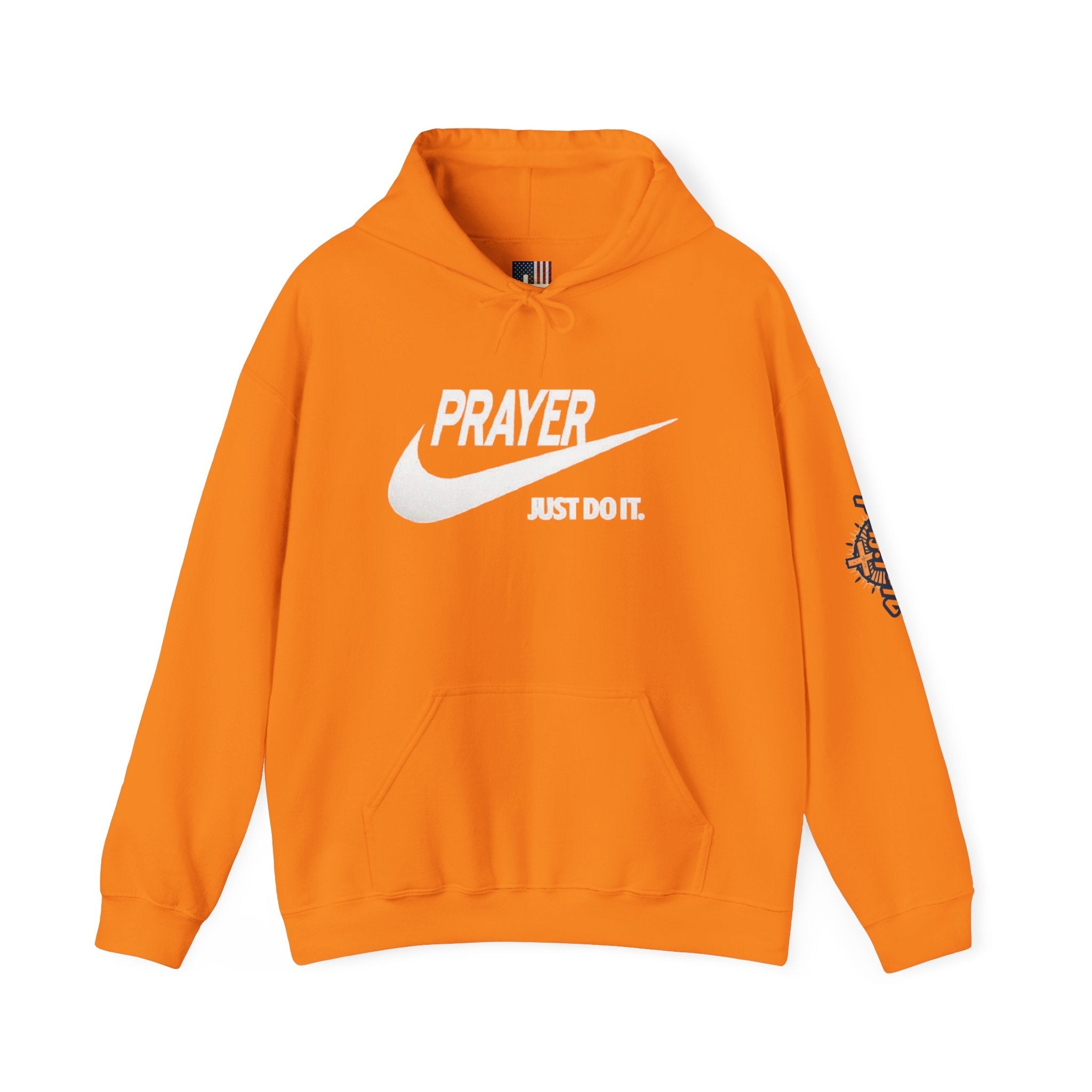Prayer Just Do It Hoodie - Funny Christian Nike Parody Hoodie - Faith Gear Printify
