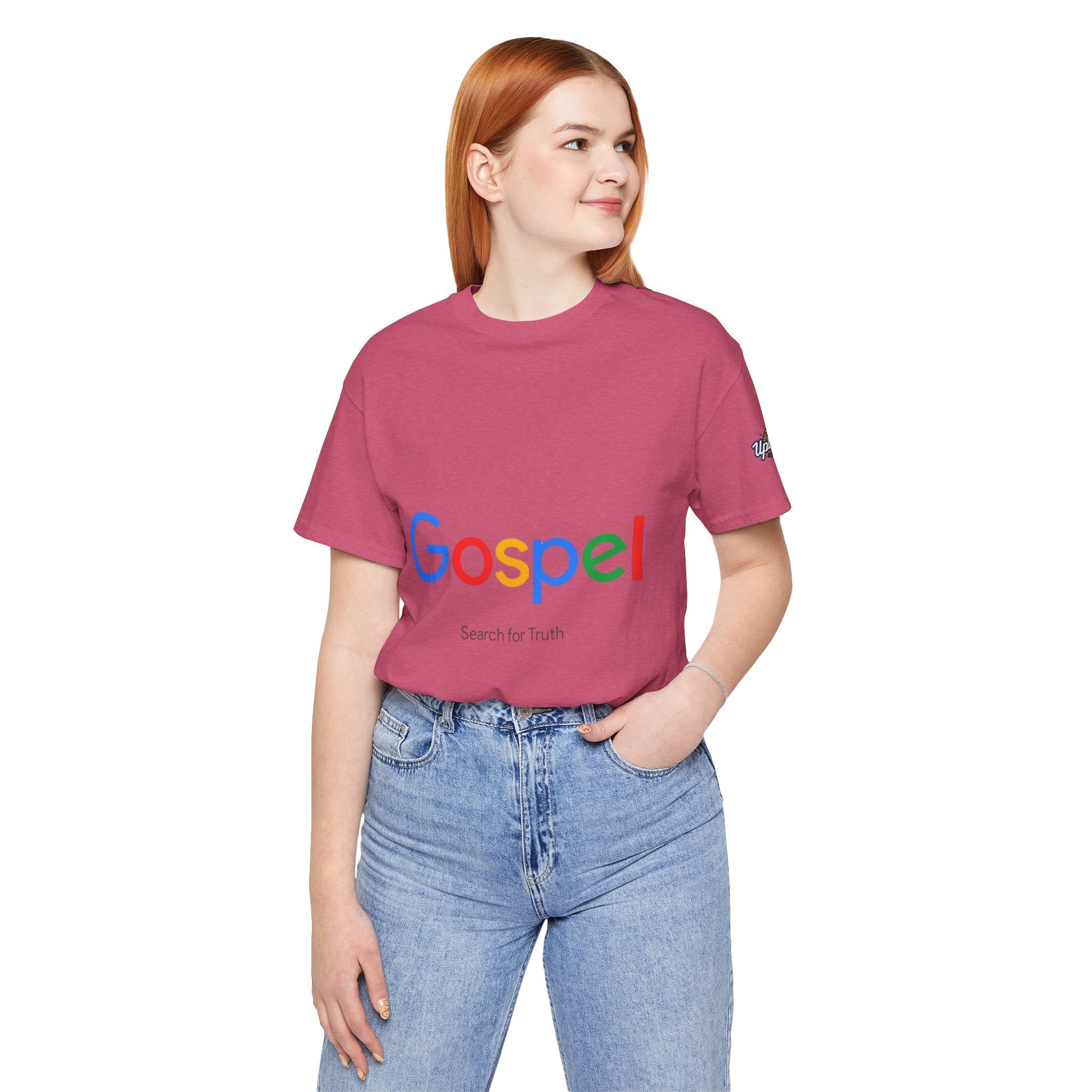 Gospel Graphic Tee — "Gospel" Colorful Logo Christian T-Shirt Printify