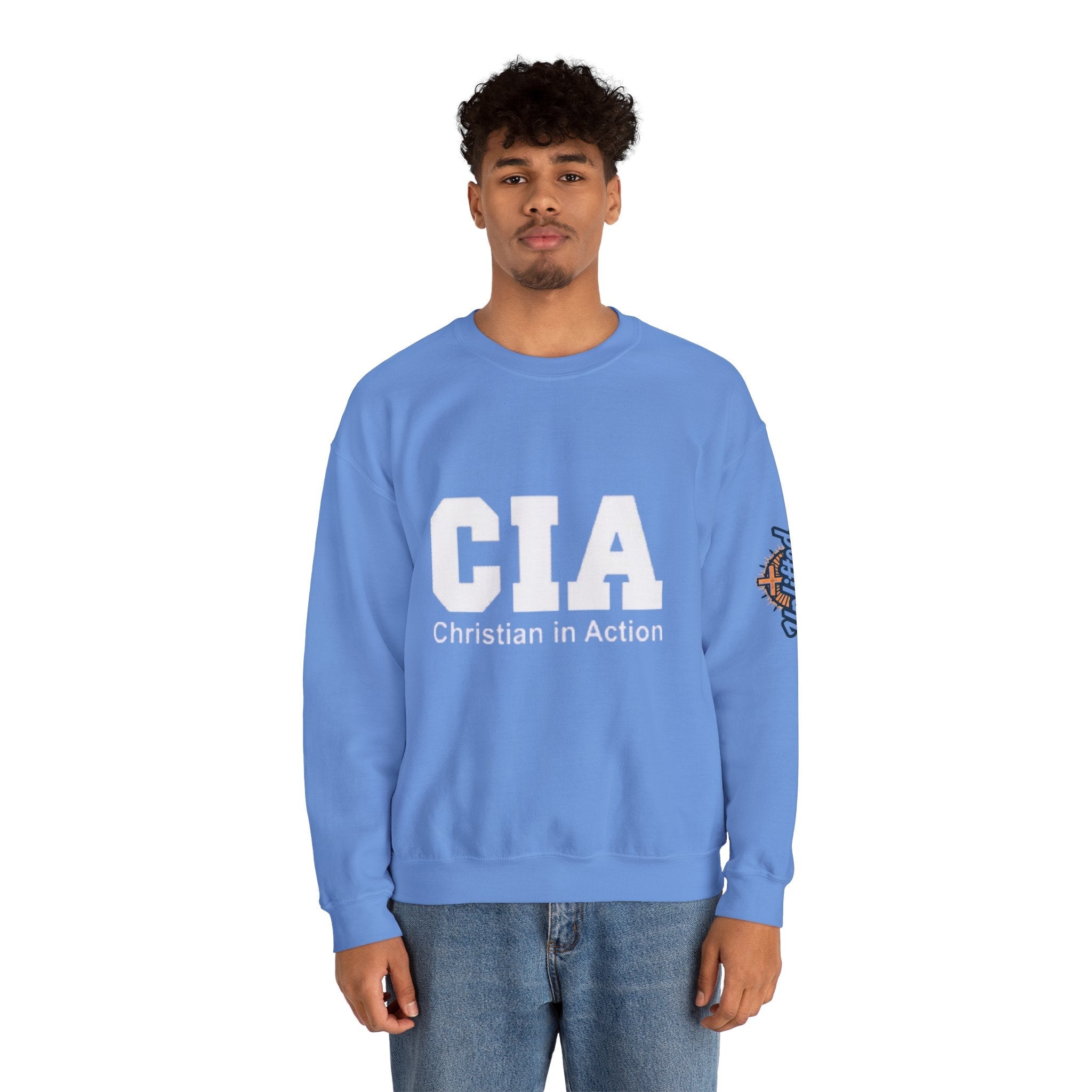 CIA Christian in Action Sweatshirt - Funny Faith Parody Sweatshirt - Mission Ready Apparel Printify