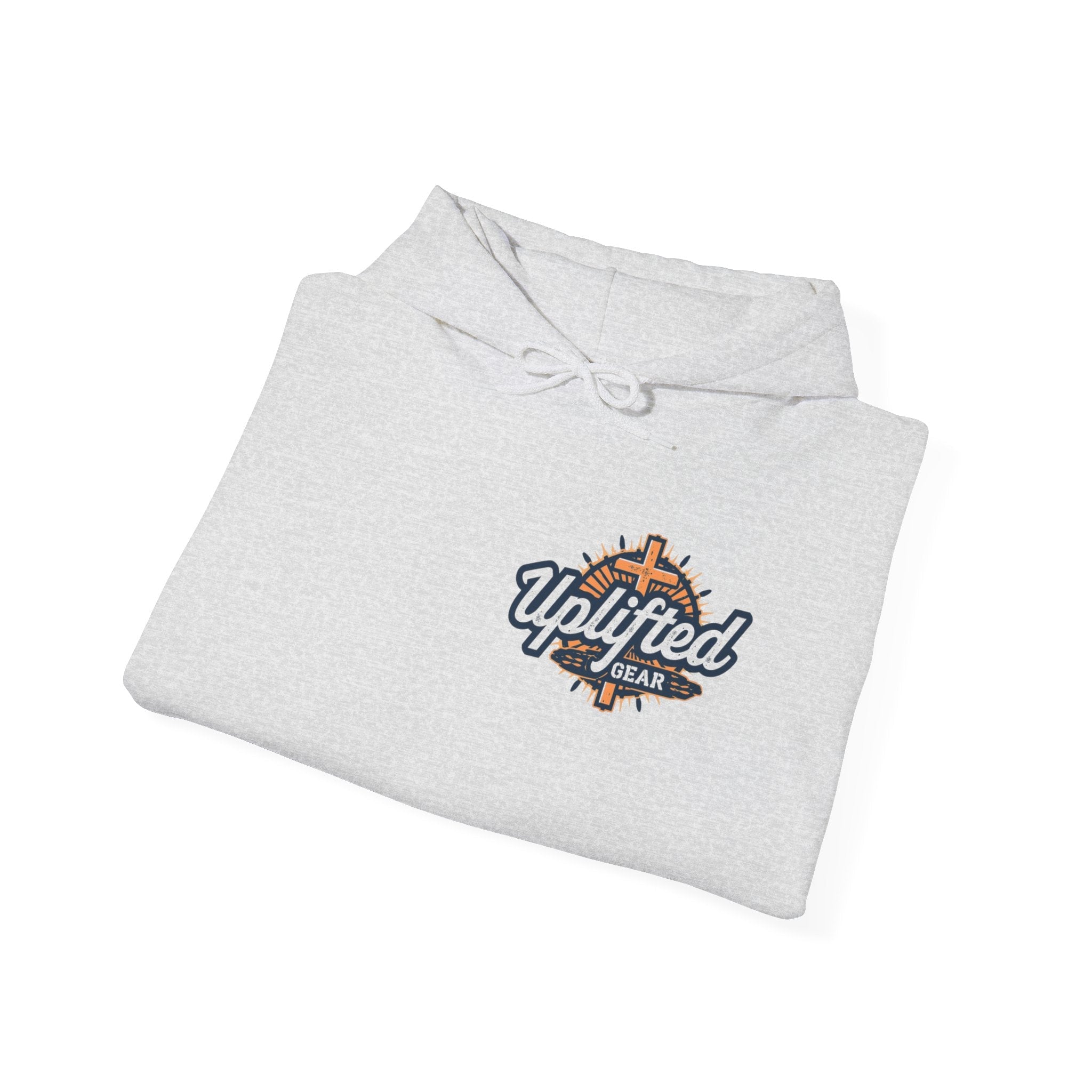 Walk by Faith Hoodie – Cross & Footprints Christian Hoodie for Cozy Inspiration Printify