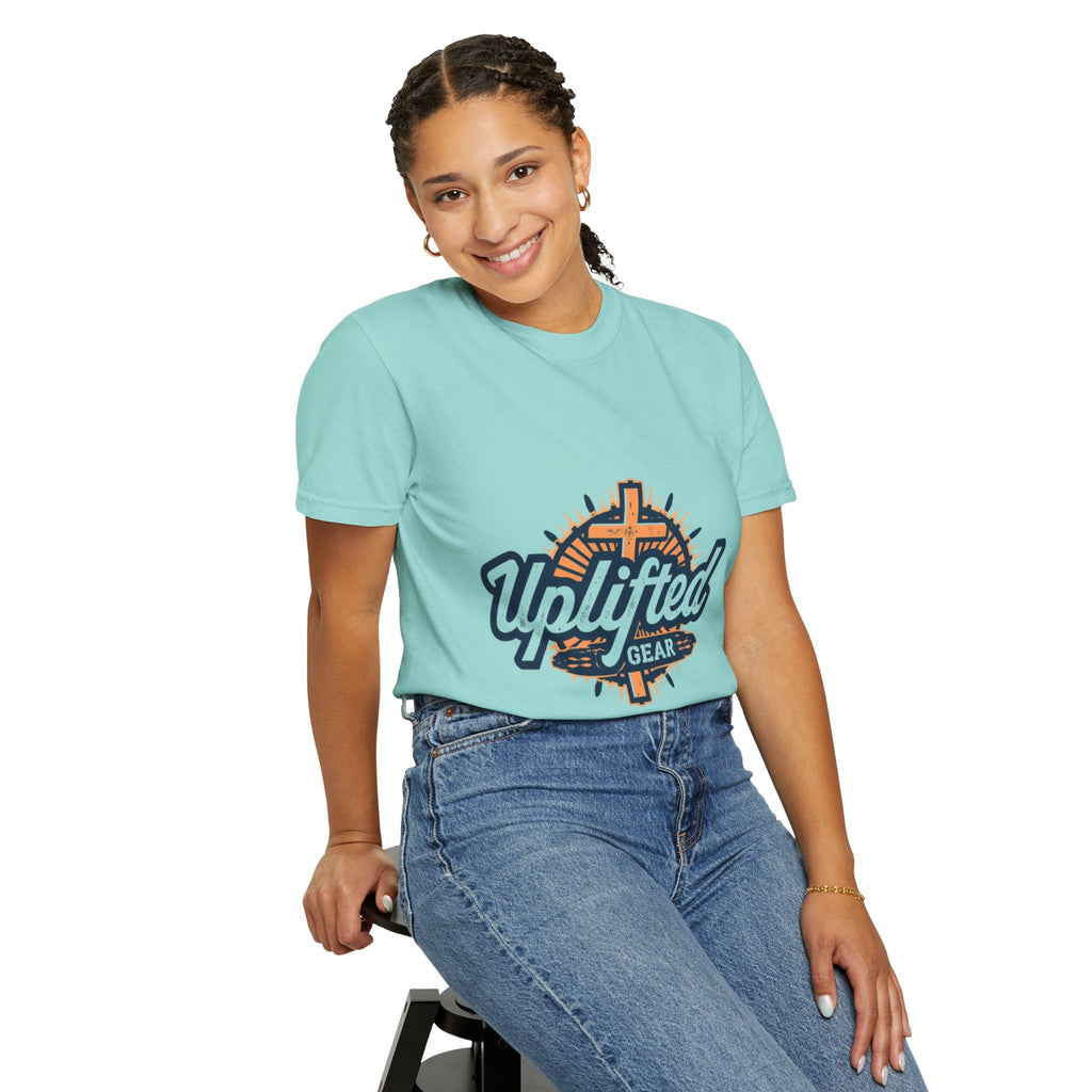Uplifted Gear Christian T-Shirt – Bold Logo Faith Tee for Inspired Living Printify