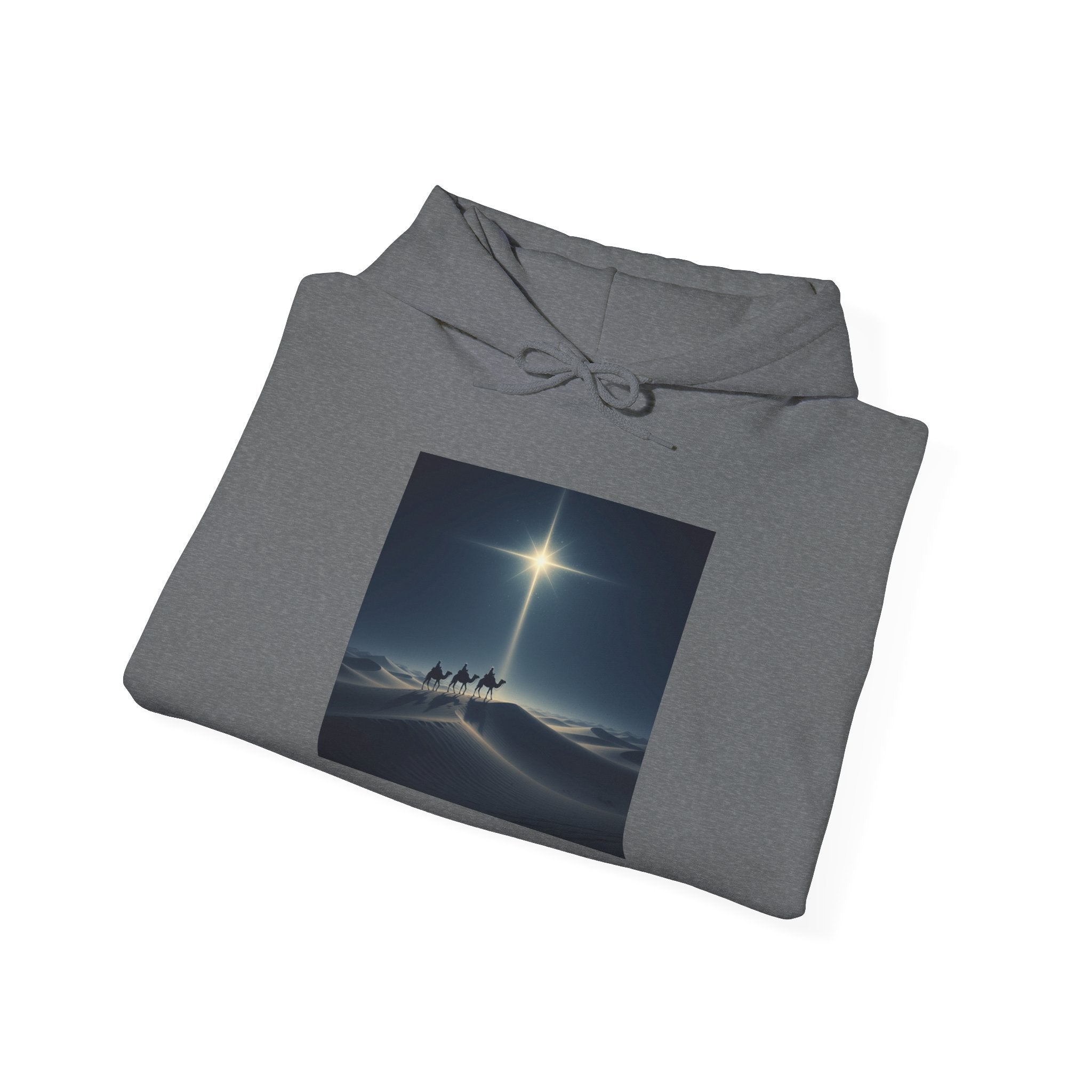 3 Wise Men Hoodie – Magi Camels Nativity Journey Christian Christmas Sweatshirt for Epiphany Faith & Holy Night Printify