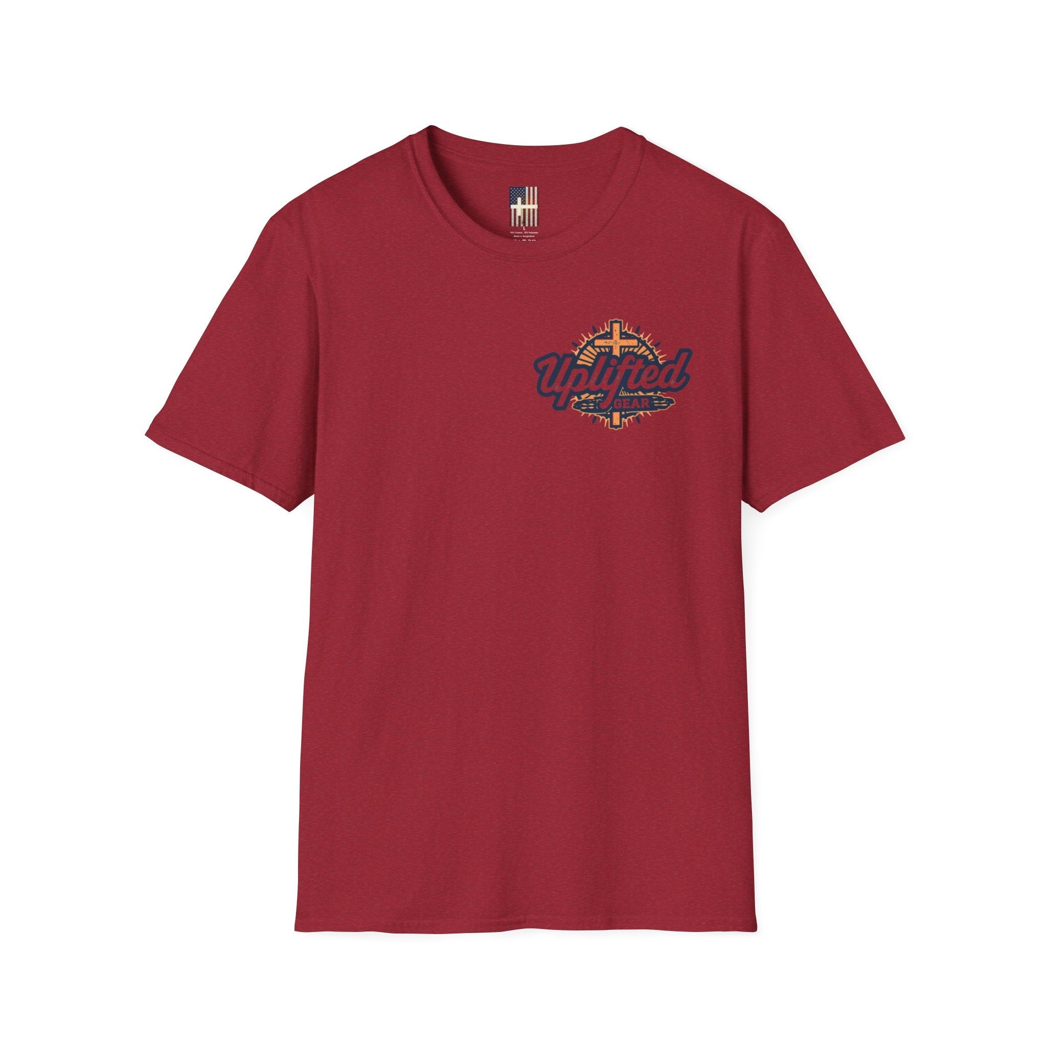 Joy to the World T-shirt – Wreath Earth Nativity Christian Christmas T-shirt for Isaiah 9:6 Holiday Faith & Festive Joy Printify