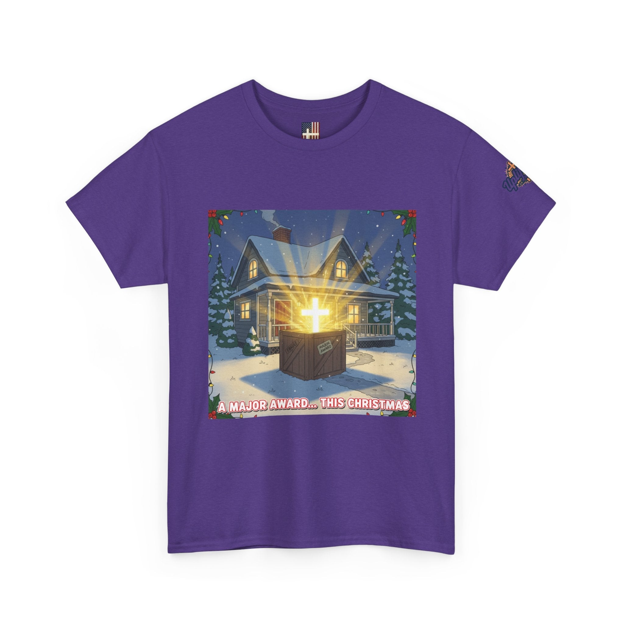 A Major Award This Christmas T-shirt – Fragile Leg Lamp Parody Cross Unboxing Christian T-shirt for Hilarious Faith & Holiday Glow Printify