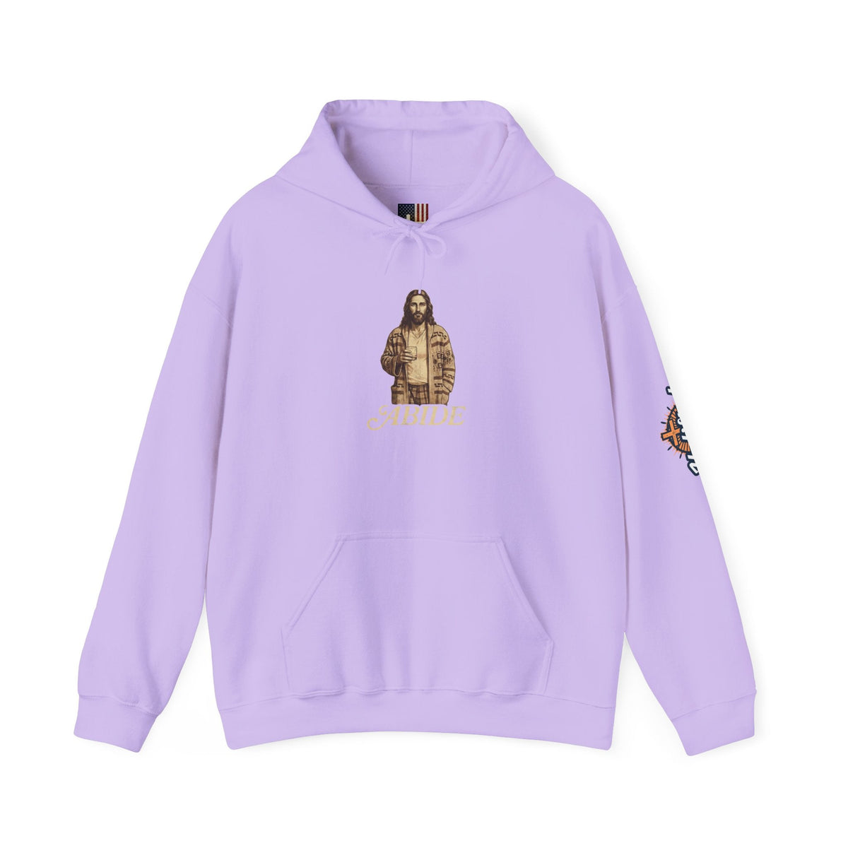 Abide Jesus Hoodie — Vintage 'The Dude' Religious Graphic Hoodie Printify