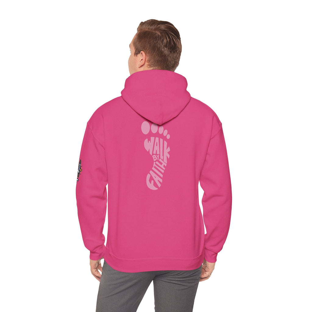 Walk By Faith Footprint Hoodie Printify