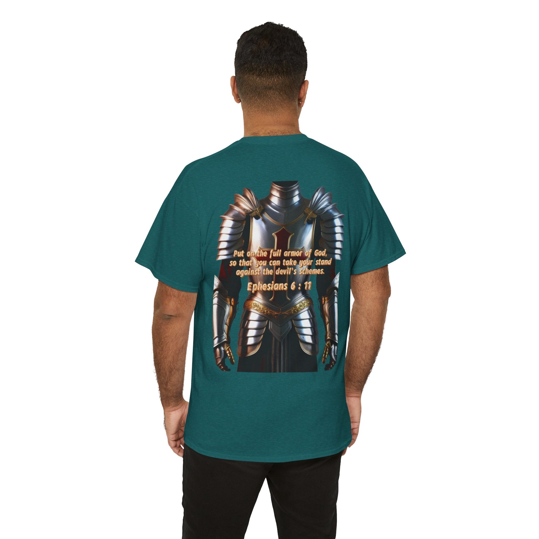 Religious Graphic Armor Of God Design - Unisex Heavy Cotton Tee Printify