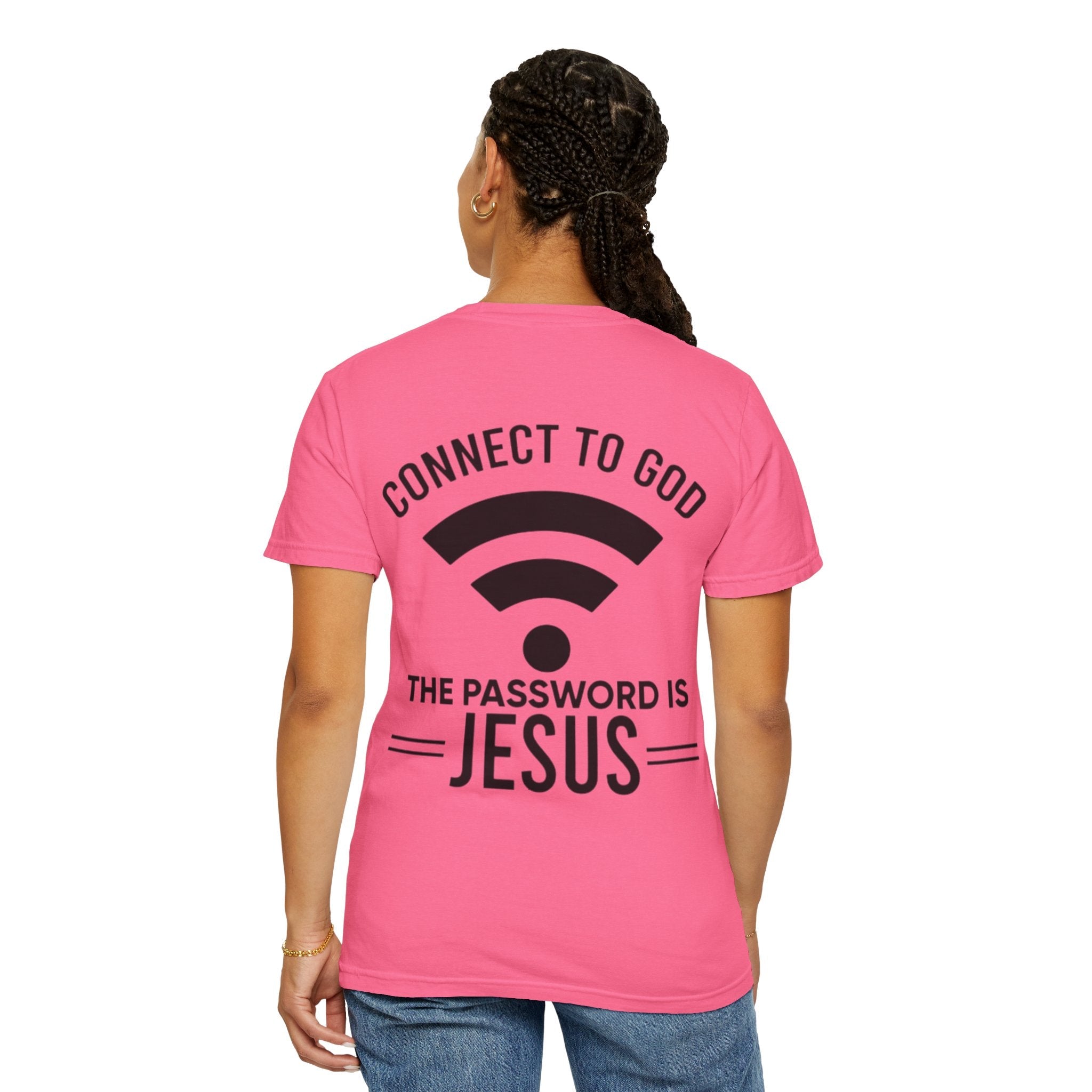 Connect to God T-shirt - WIFI Password is Jesus - Funny Christian Faith T-shirt Printify