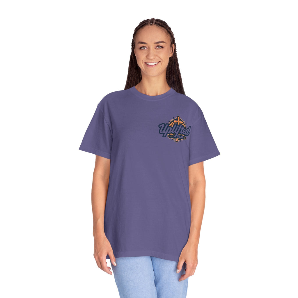 Wilderness Tested Kingdom Approved T-shirt – Mountain Desert Compass Crown Christian T-shirt for Biblical Adventure Faith Printify