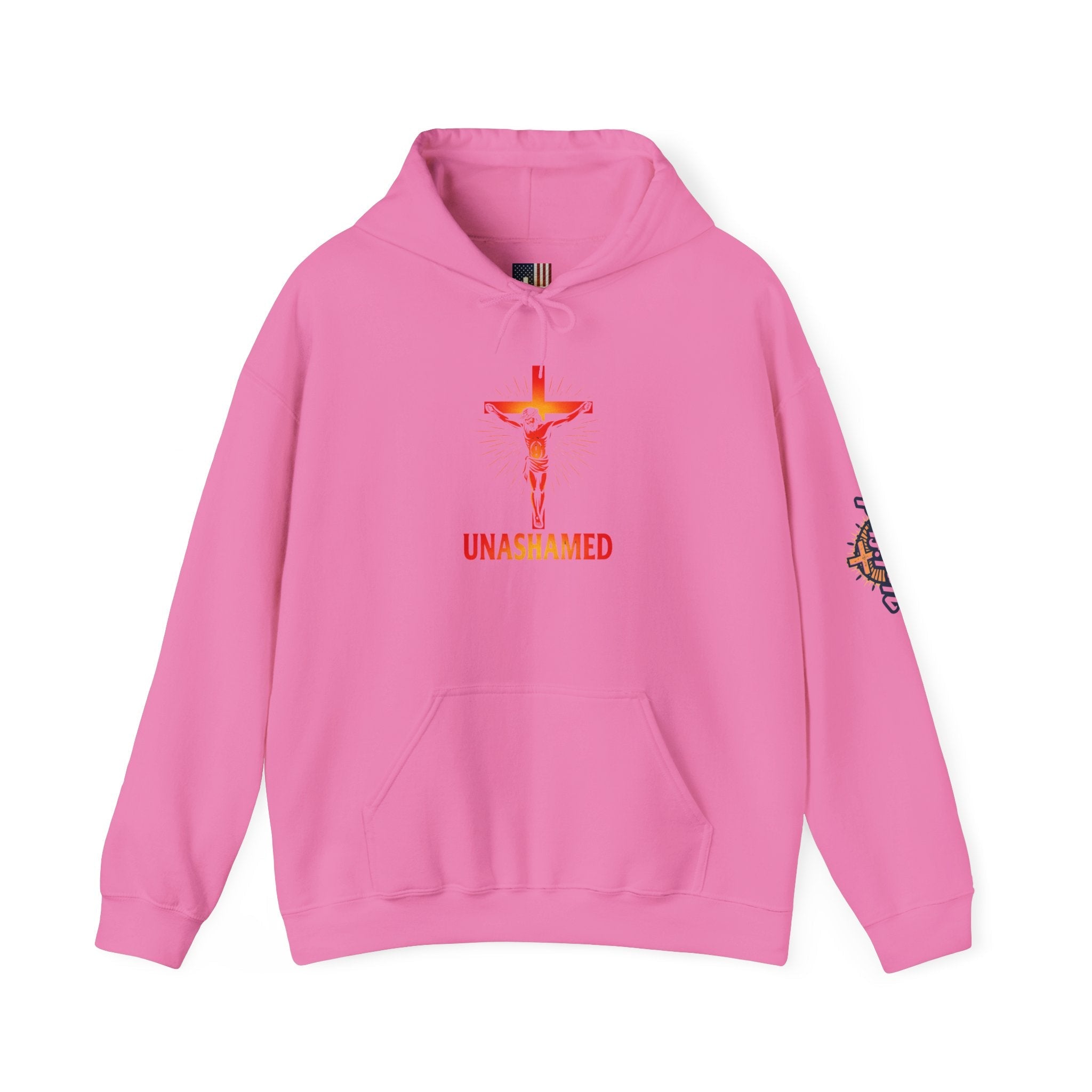 Unashamed Hoodie – Romans 1:16 Crucifixion Christian Sweatshirt for Bold Unwavering Faith Printify