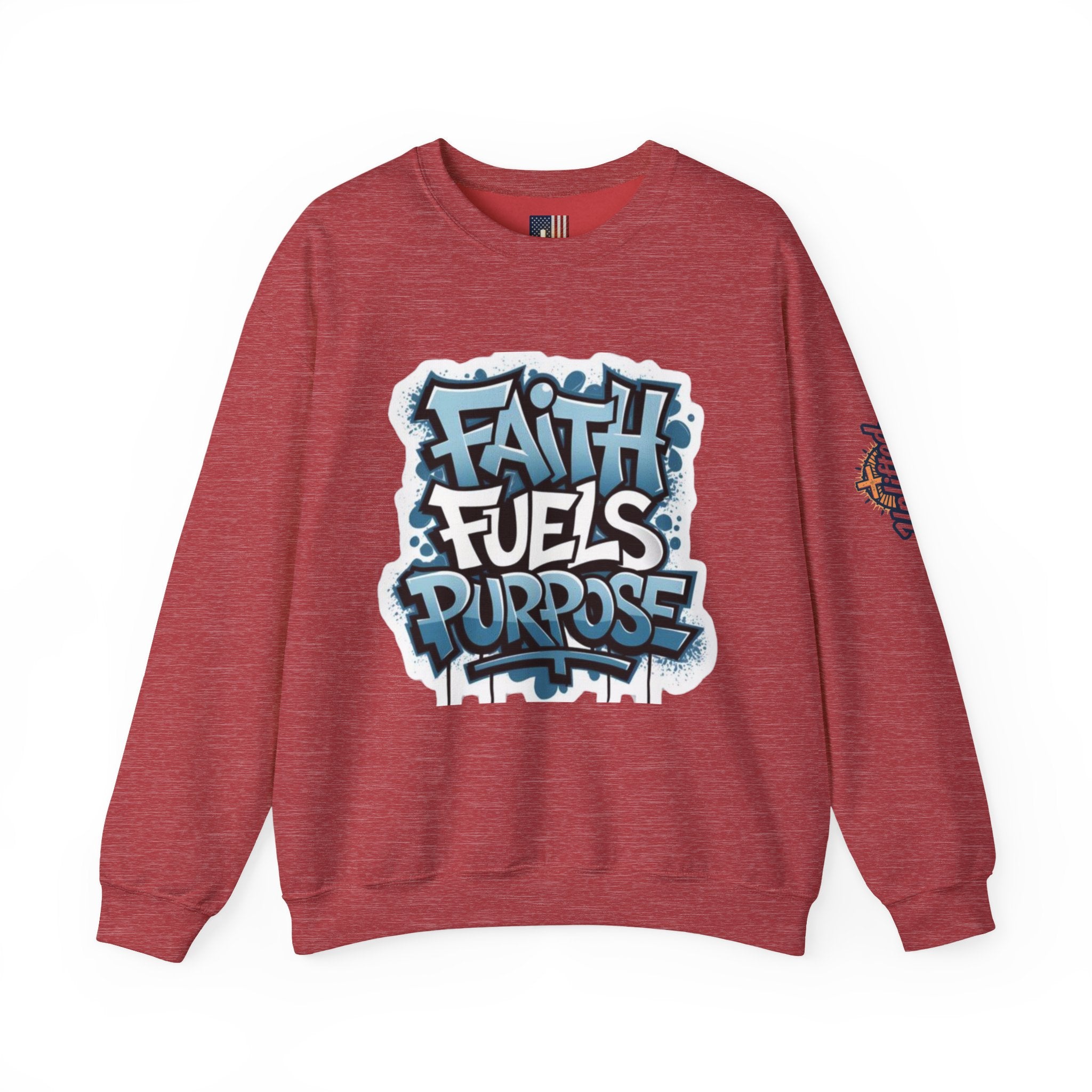 Faith Fuels Purpose Sweatshirt – Inspirational Christian Sweatshirt for Divine Drive & Unstoppable Belief Printify