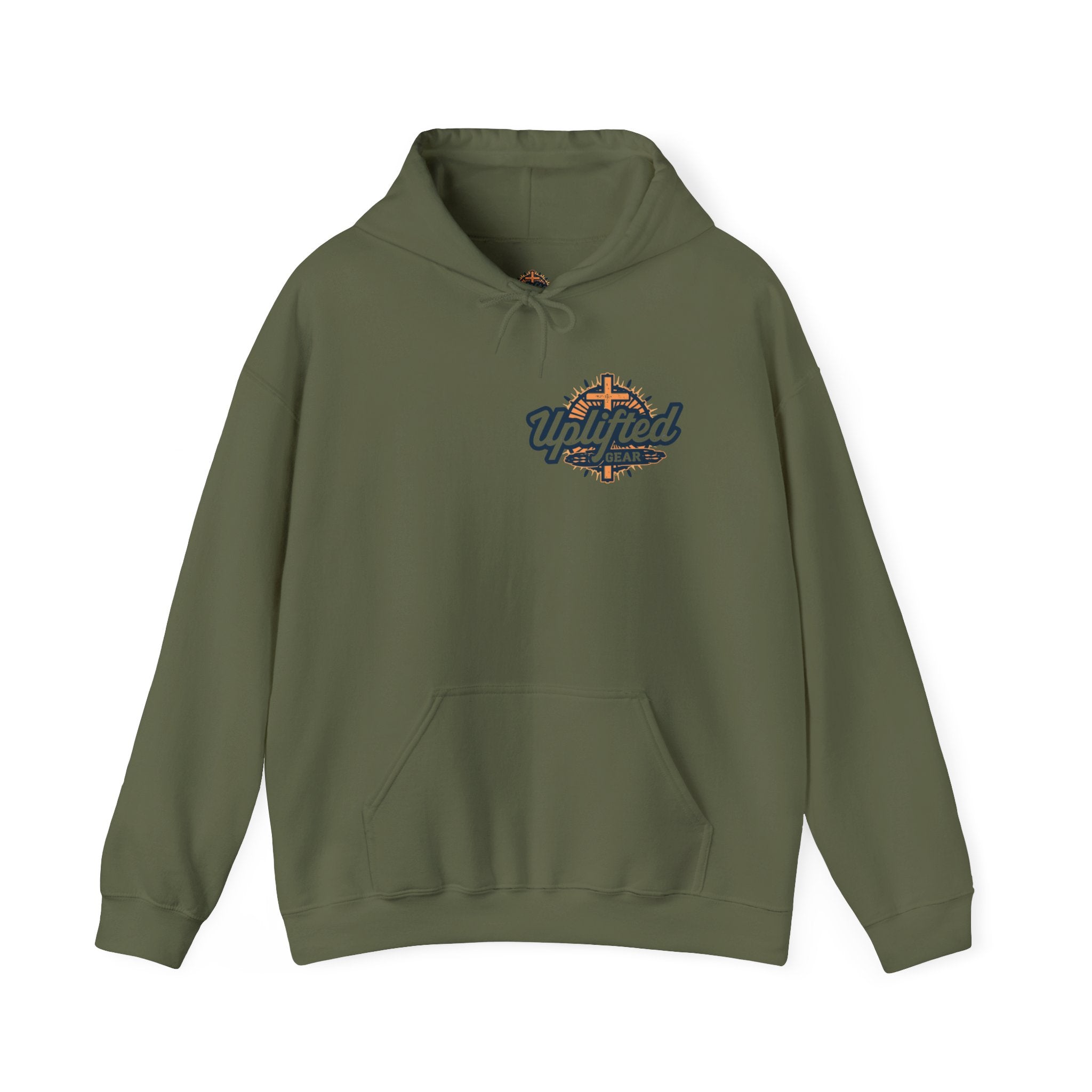 🔥 I’m With Him → Christian Hoodie | Arrow Pointing to Jesus | Minimalist Faith Tee | Subtle Cross Design | Bible-Inspired Apparel by Uplifted Gear Printify