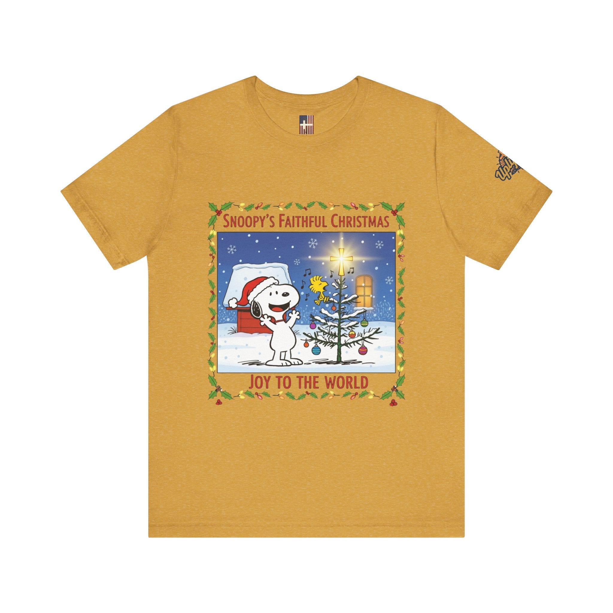 🎄 Faithful Christmas Friends – Christian Holiday T-Shirt | Festive Tree & Cartoon Duo | Heartwarming Christmas Tee by Uplifted Gear Printify