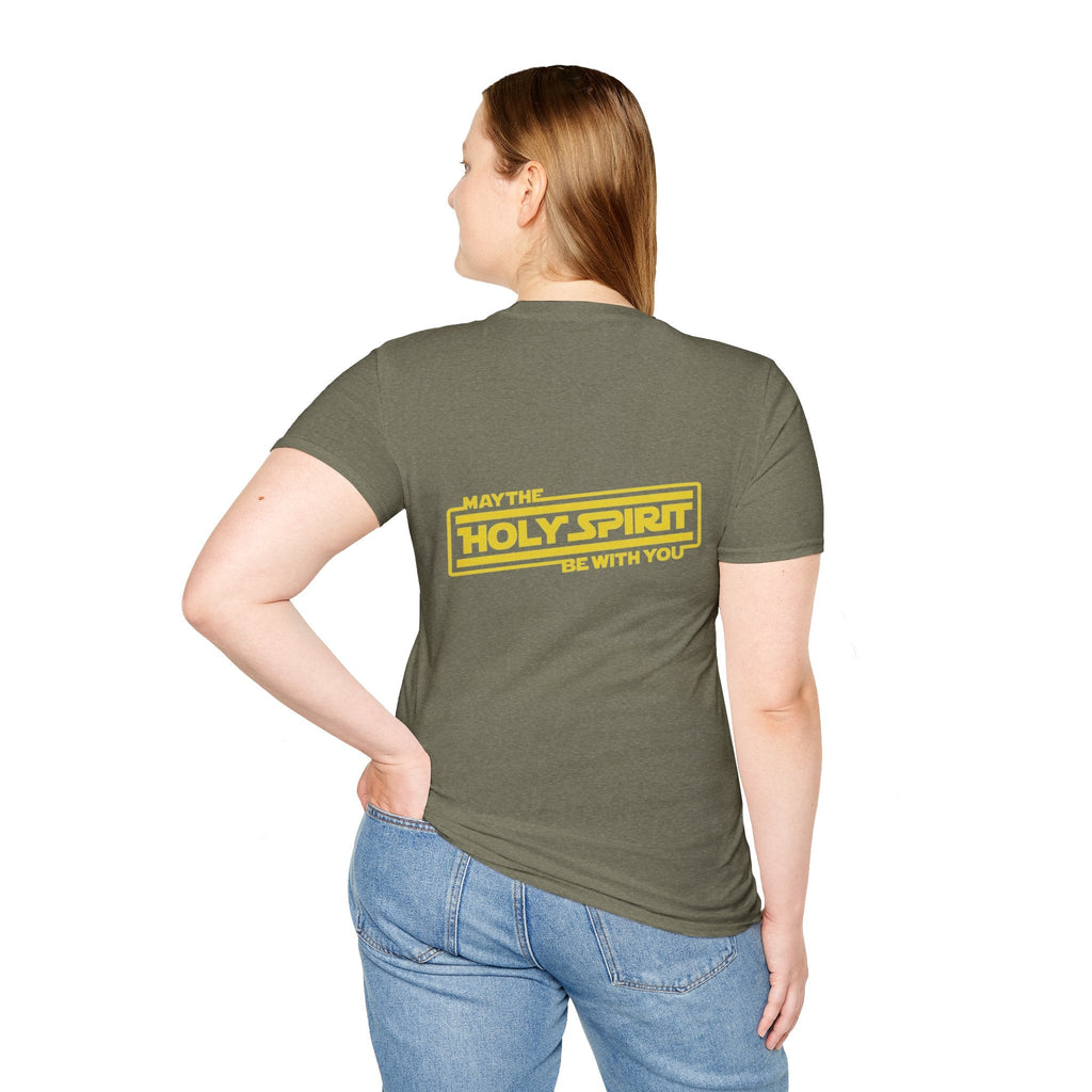 May the Holy Spirit Be With You T-shirt - Christian Star Wars Parody T-shirt Printify