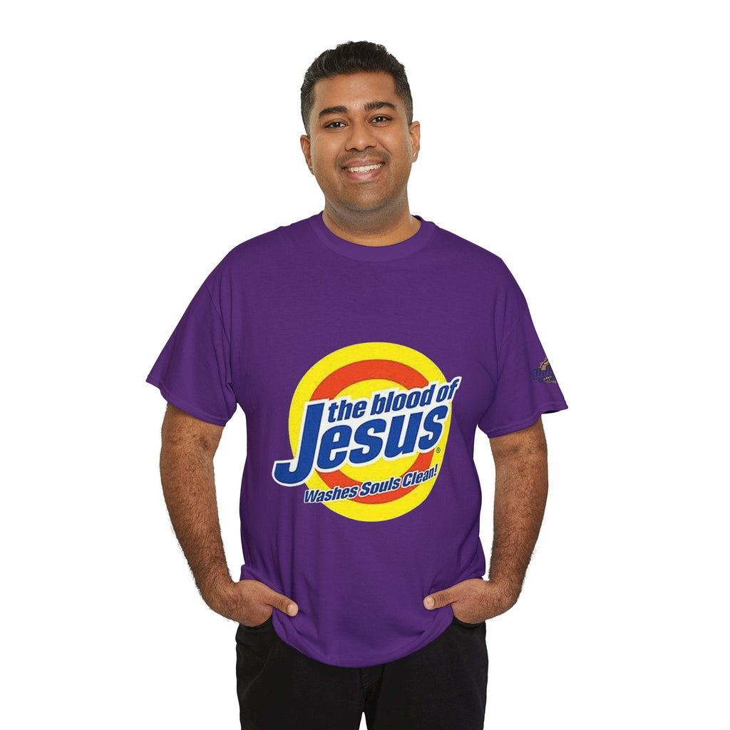 Blood of Jesus Washes Souls Clean T-shirt - Funny Tide Parody - Christian Faith T-shirt Printify