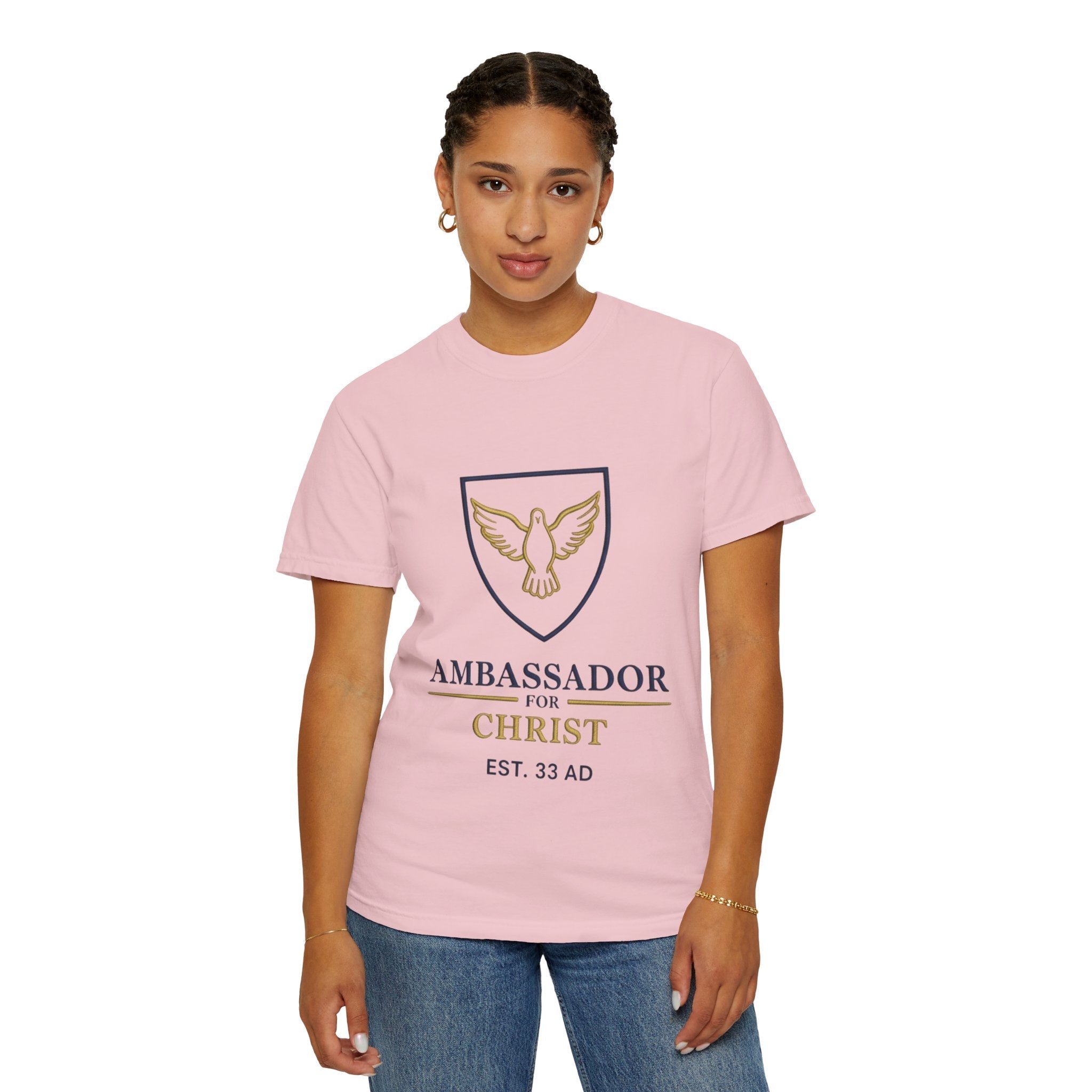 Ambassador for Christ T-Shirt – Established 33 AD Christian Tee for Bold Faith Printify