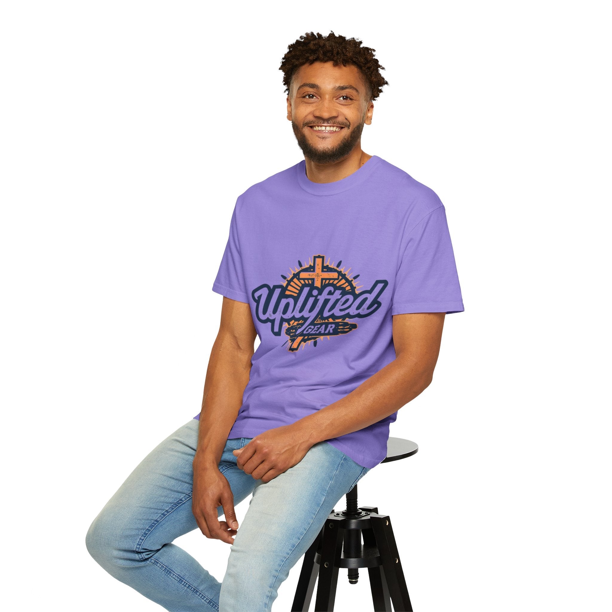 Uplifted Gear Christian T-Shirt – Bold Logo Faith Tee for Inspired Living Printify