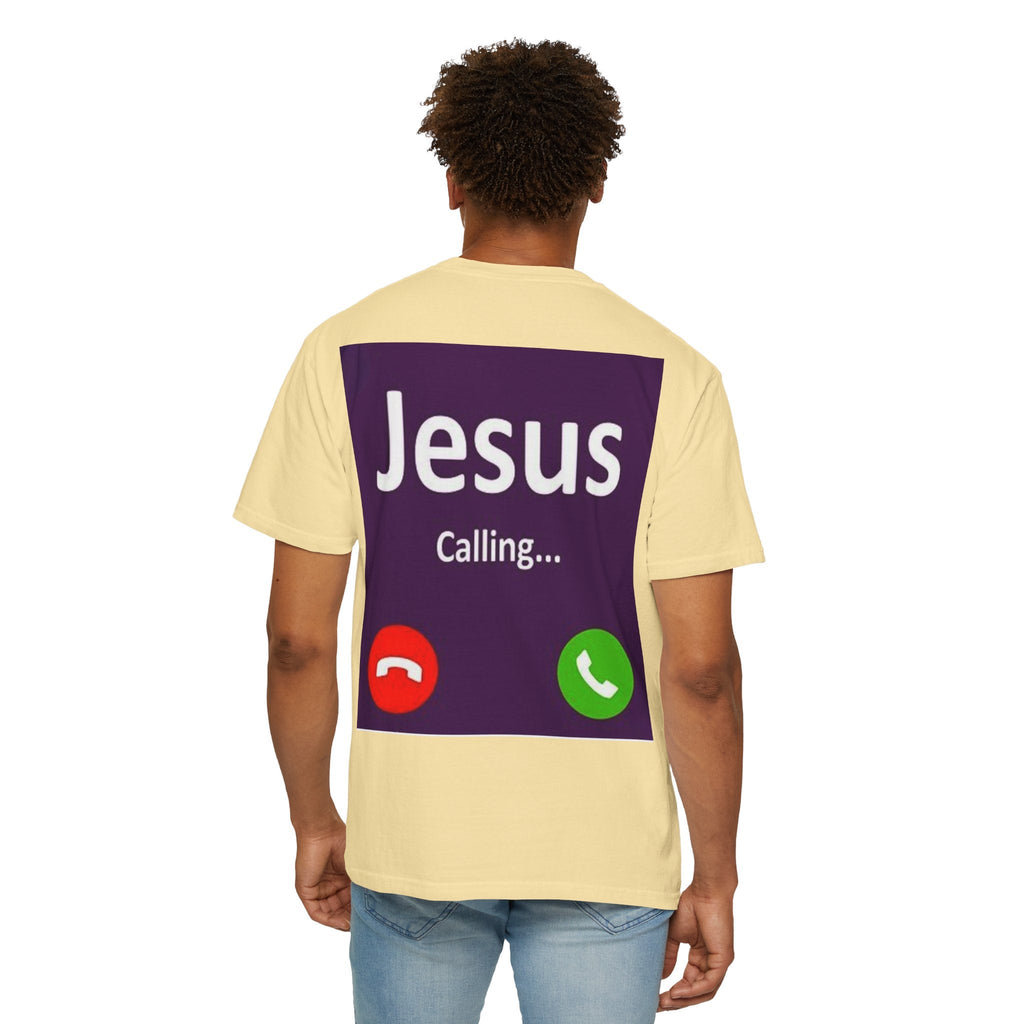 Jesus Calling T-shirt, – Funny Cell Phone Screen Christian T-shirt, for Divine Connection & Faith Humor Printify