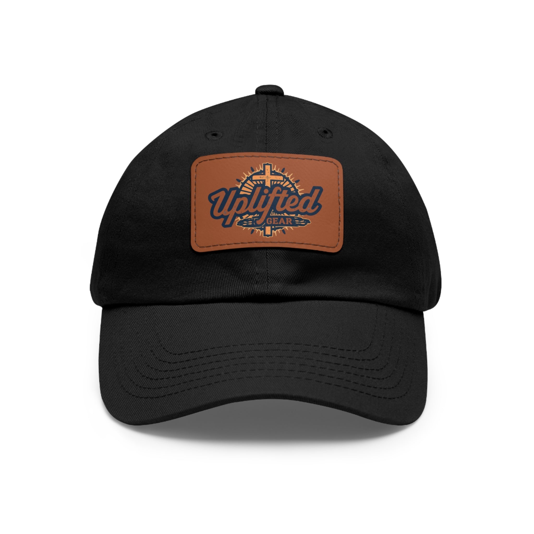 Uplifted Gear Dad Hat Christian Brand Rectangle Printify