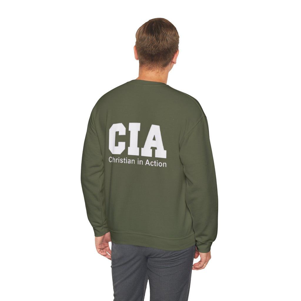 CIA Christian in Action Sweatshirt - Funny Faith Parody Sweatshirt - Mission Ready Apparel Printify