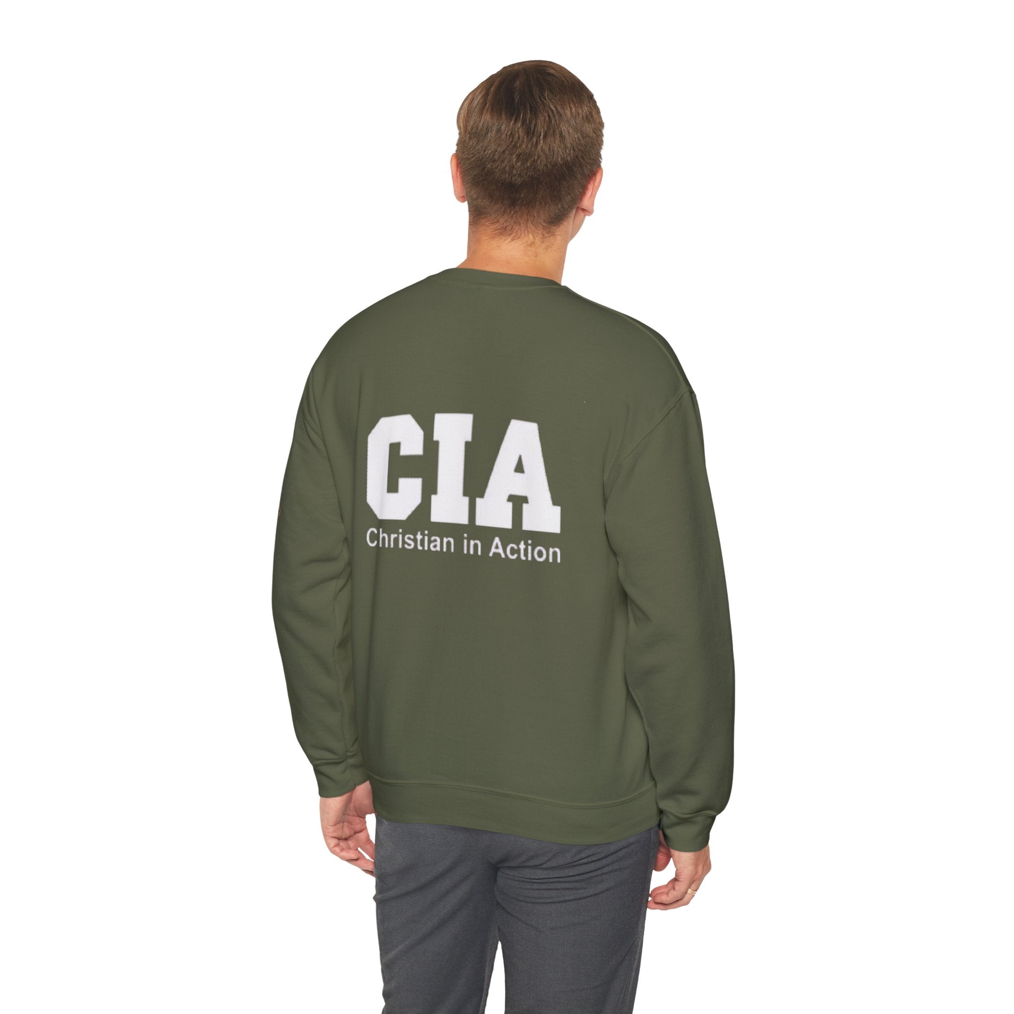 CIA Christian in Action Sweatshirt - Funny Faith Parody Sweatshirt - Mission Ready Apparel Printify