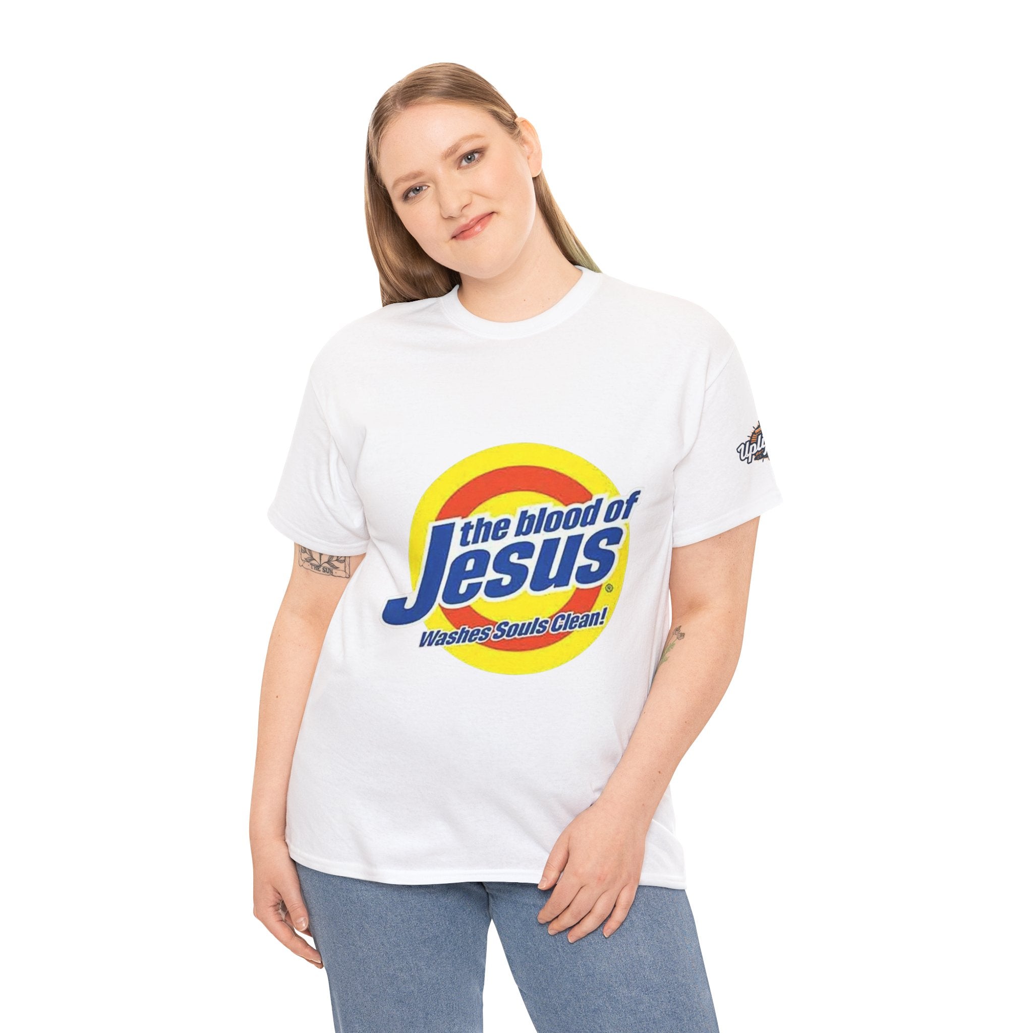 Blood of Jesus Washes Souls Clean T-shirt - Funny Tide Parody - Christian Faith T-shirt Printify