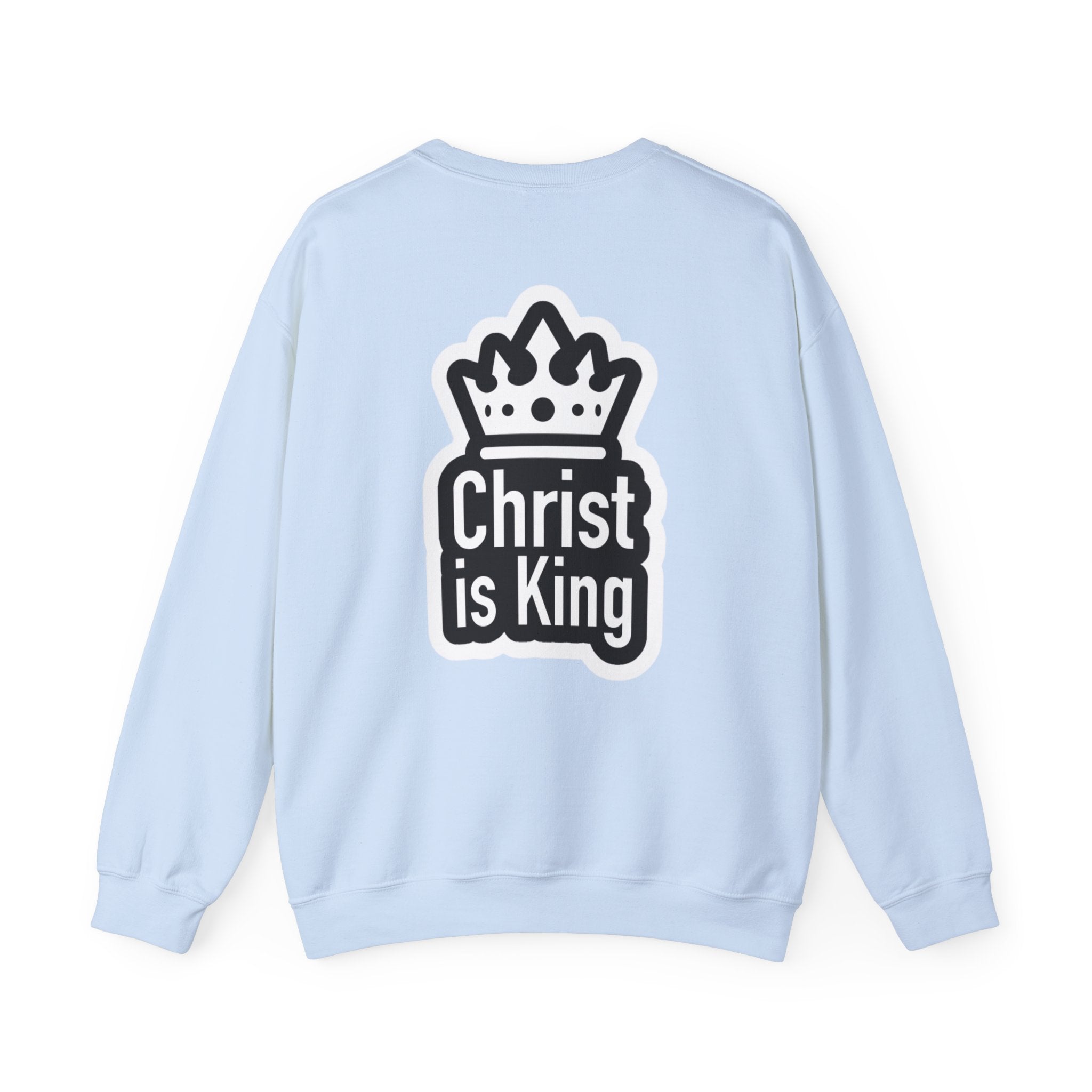 Christ is King Sweatshirt – Bold Crown & Cross Christian Hoodie for Unshakable Faith Printify