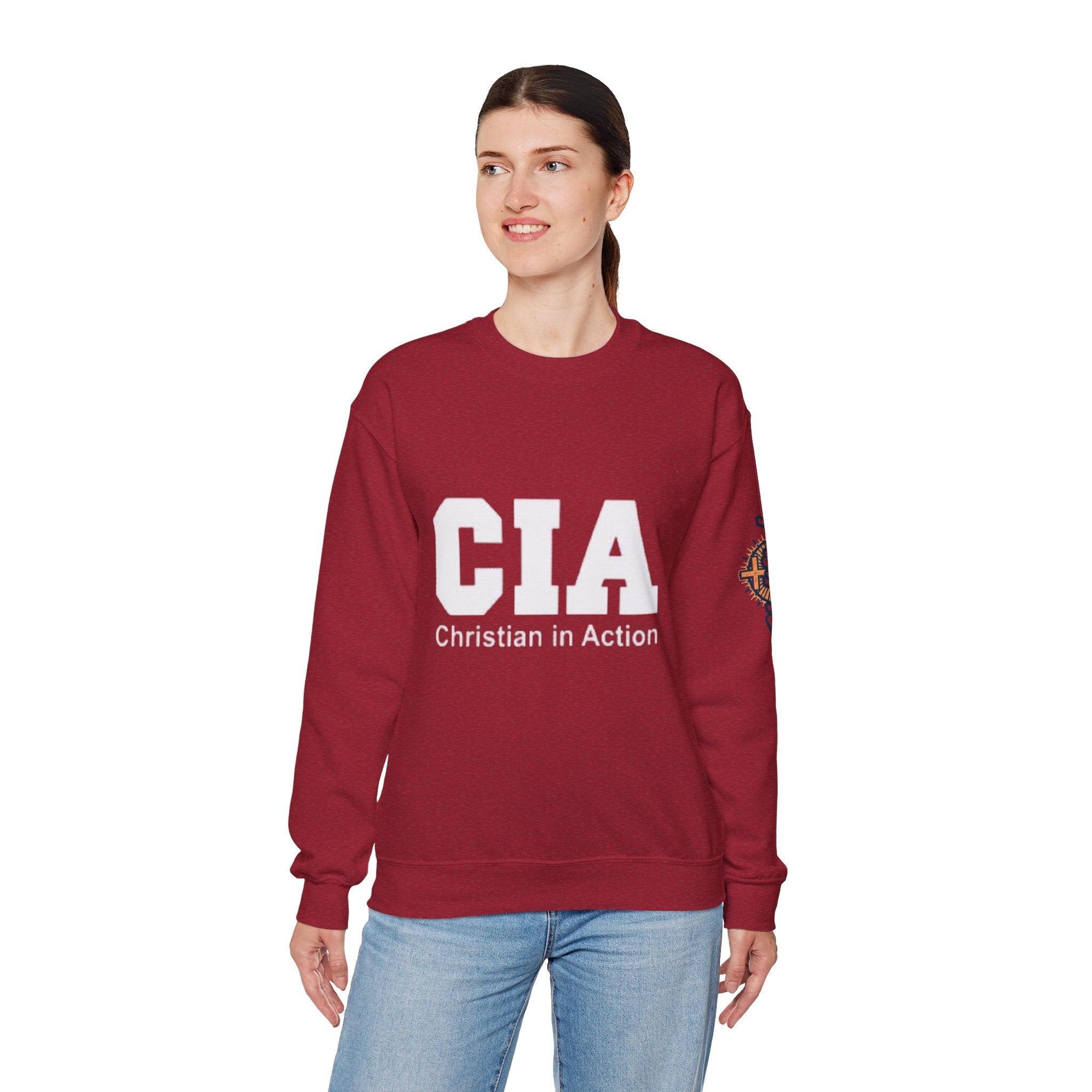 CIA Christian in Action Sweatshirt - Funny Faith Parody Sweatshirt - Mission Ready Apparel Printify