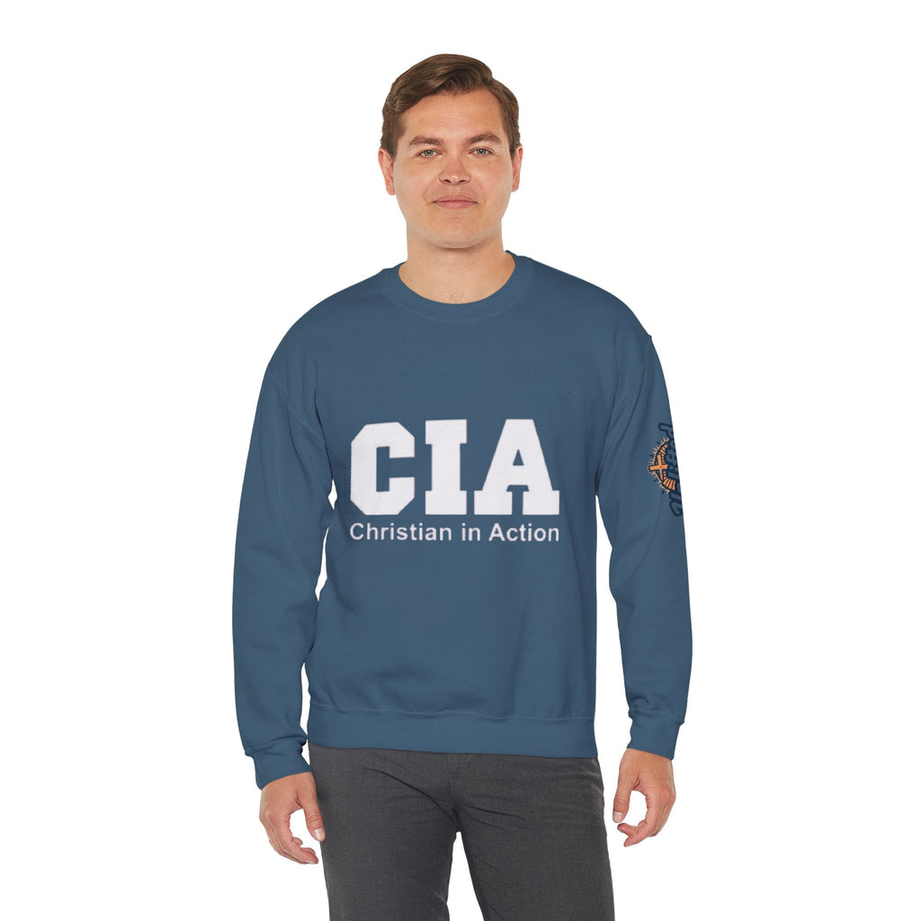 CIA Christian in Action Sweatshirt - Funny Faith Parody Sweatshirt - Mission Ready Apparel Printify