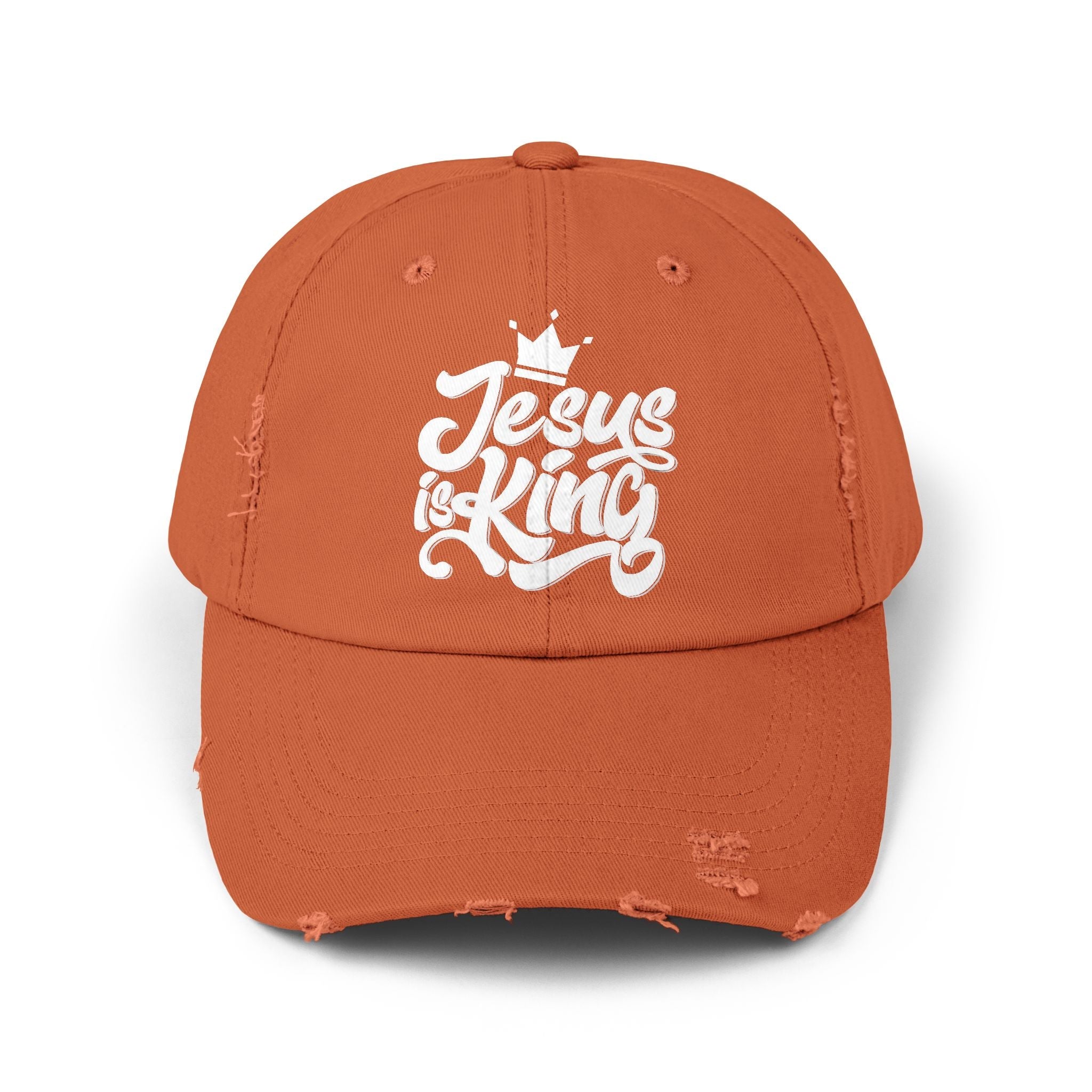 Jesus is King Hat – Bold Crown & Cross Embroidered Christian Cap for Eternal Faith Printify