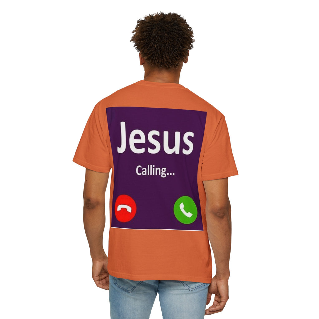 Jesus Calling T-shirt, – Funny Cell Phone Screen Christian T-shirt, for Divine Connection & Faith Humor Printify