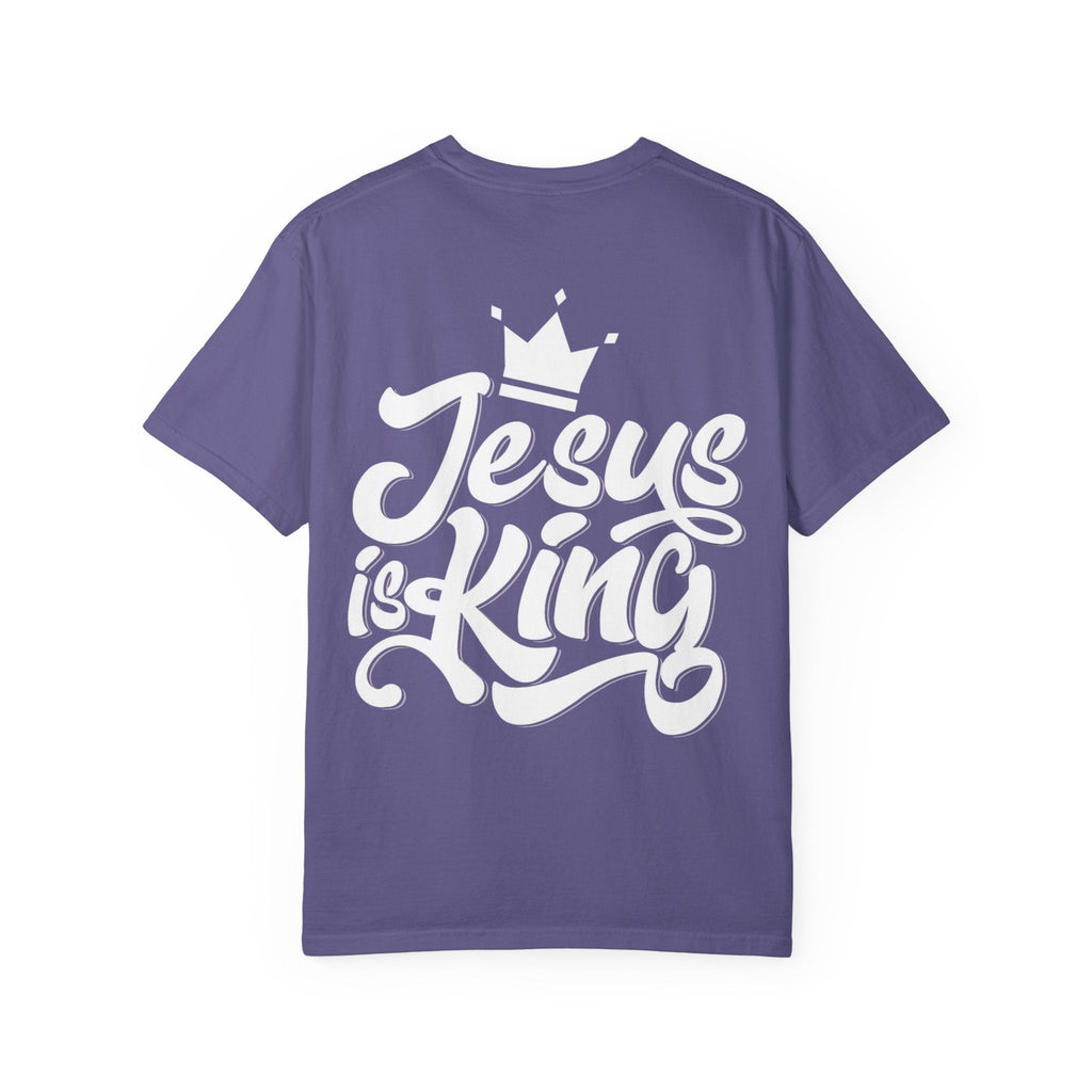 Jesus is King T-Shirt – Bold Christian Faith Tee with Crown & Cross for Eternal Reign Printify