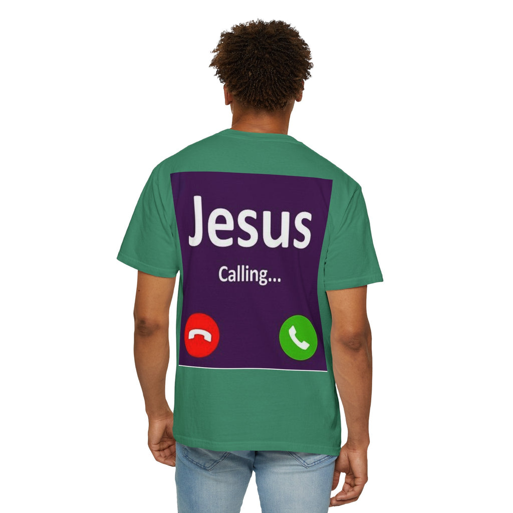 Jesus Calling T-shirt, – Funny Cell Phone Screen Christian T-shirt, for Divine Connection & Faith Humor Printify