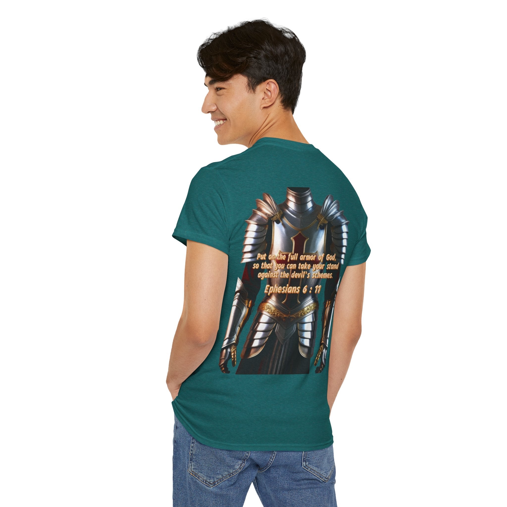Religious Graphic Armor Of God Design - Unisex Heavy Cotton Tee Printify