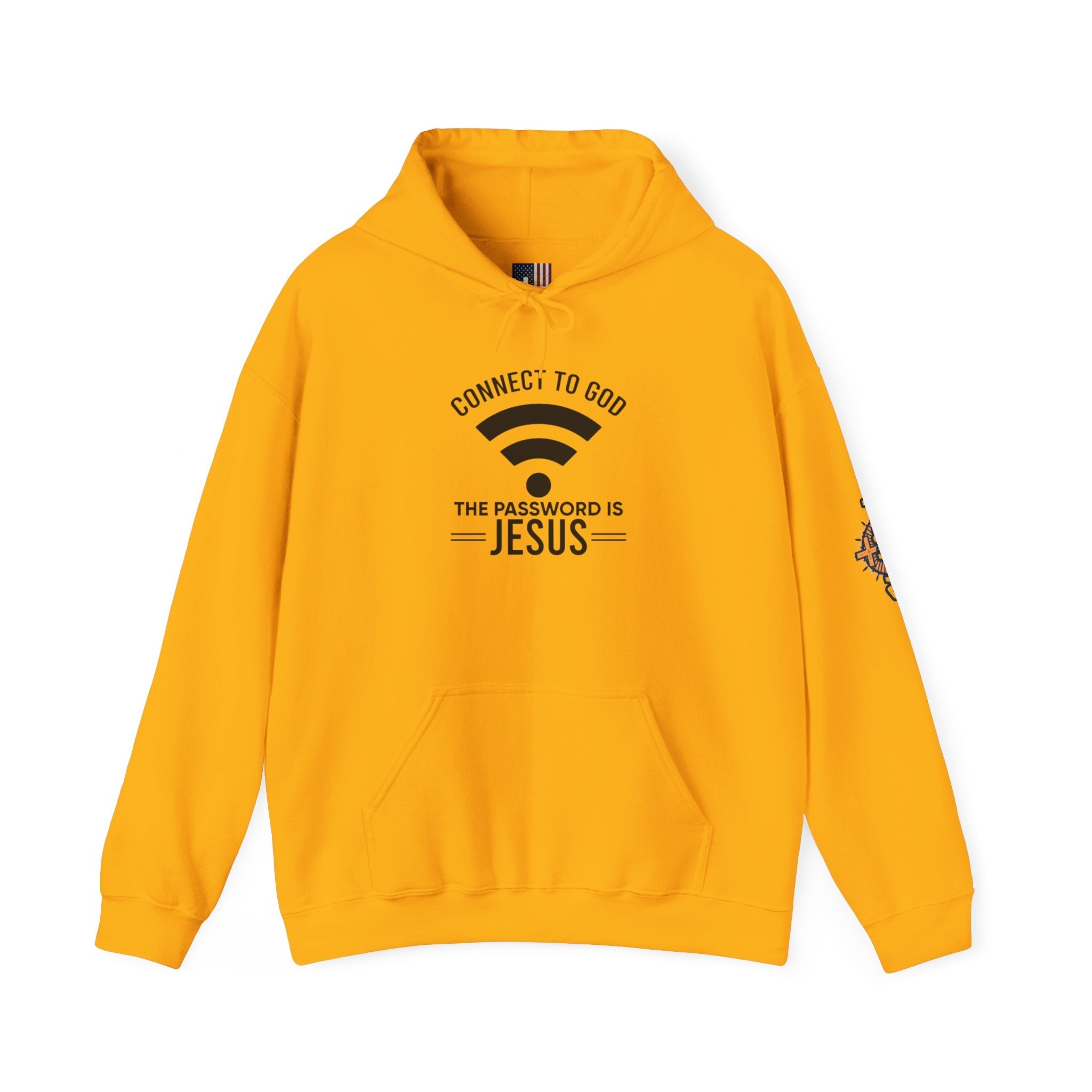 Connect to God Hoodie - WIFI Password is Jesus - Funny Christian Faith Hoodie Printify