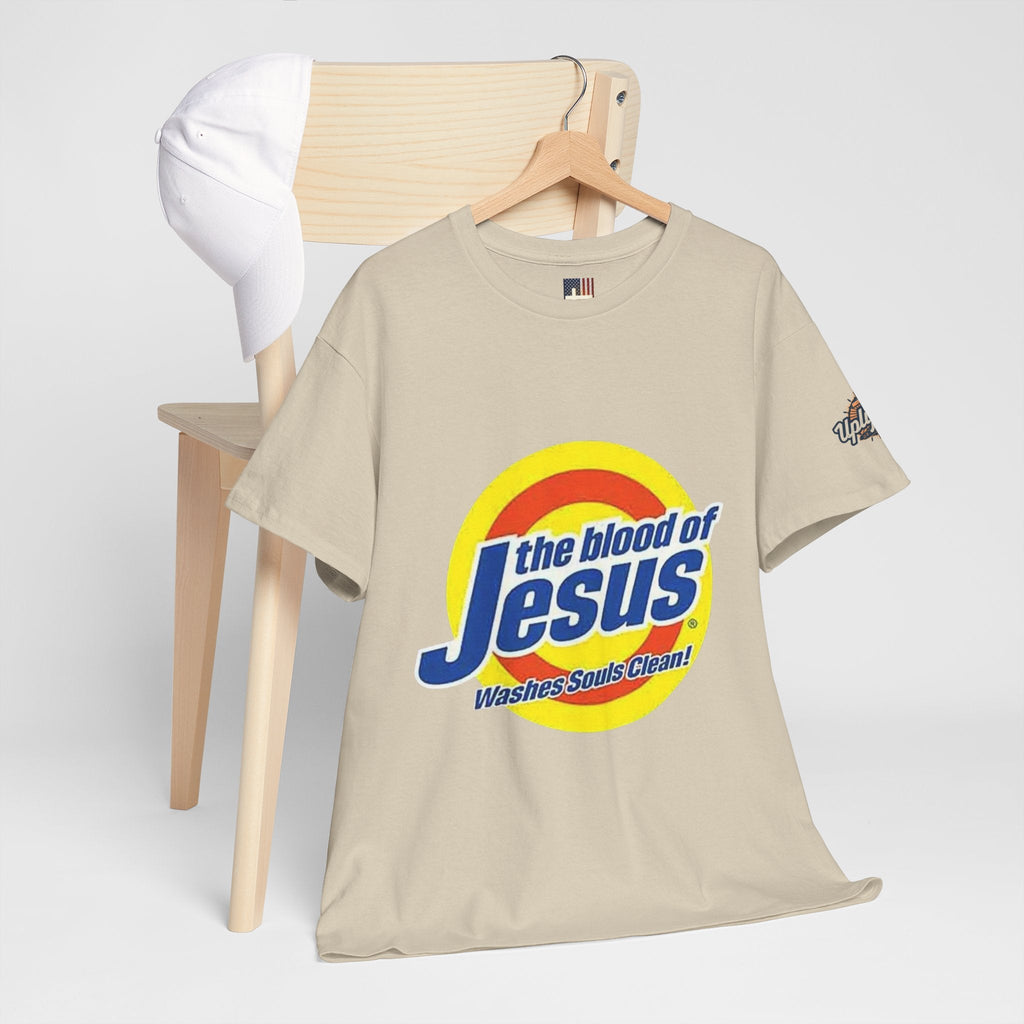 Blood of Jesus Washes Souls Clean T-shirt - Funny Tide Parody - Christian Faith T-shirt Printify