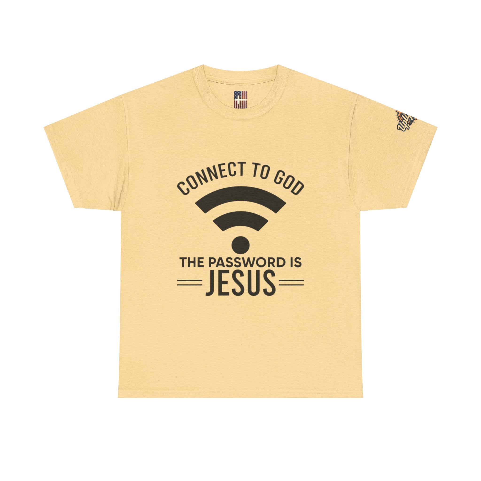 Connect to God T-shirt - WIFI Password is Jesus - Funny Christian Faith T-shirt Printify