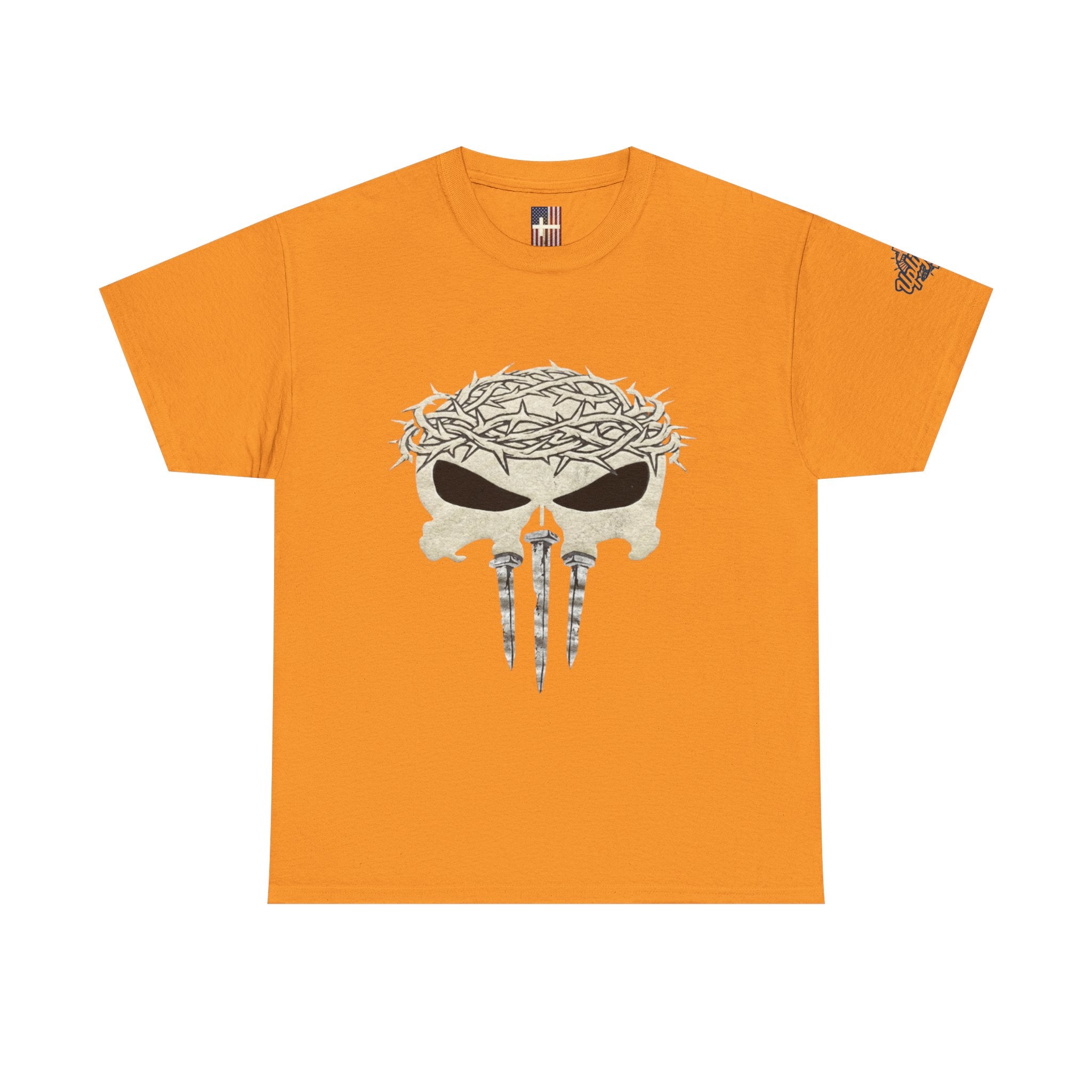Christian Skull T-shirt - Crown of Thorns & Nails - Warrior Faith T-shirt Printify