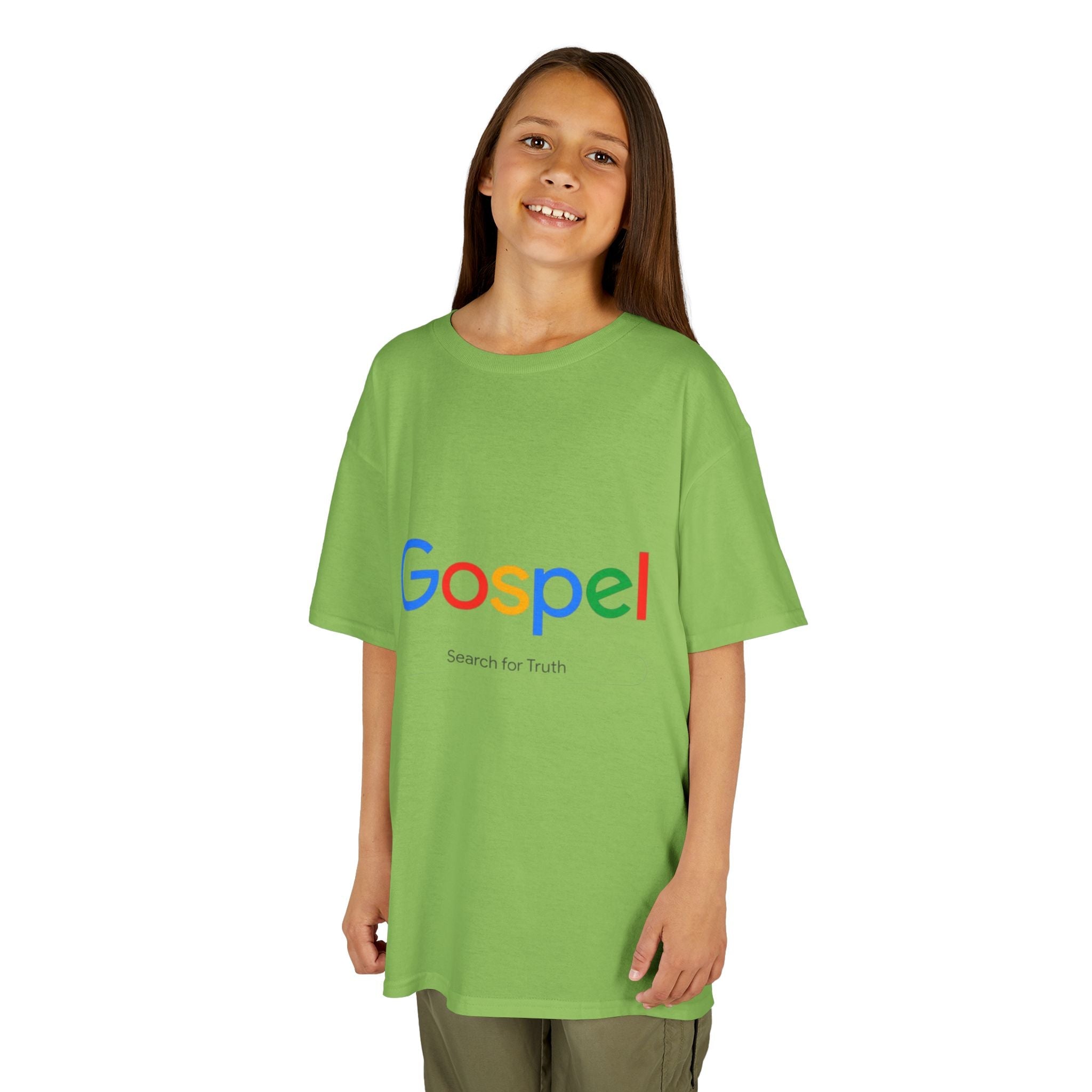Kids Tee — "Gospel" Colorful Search-Style Logo Printify